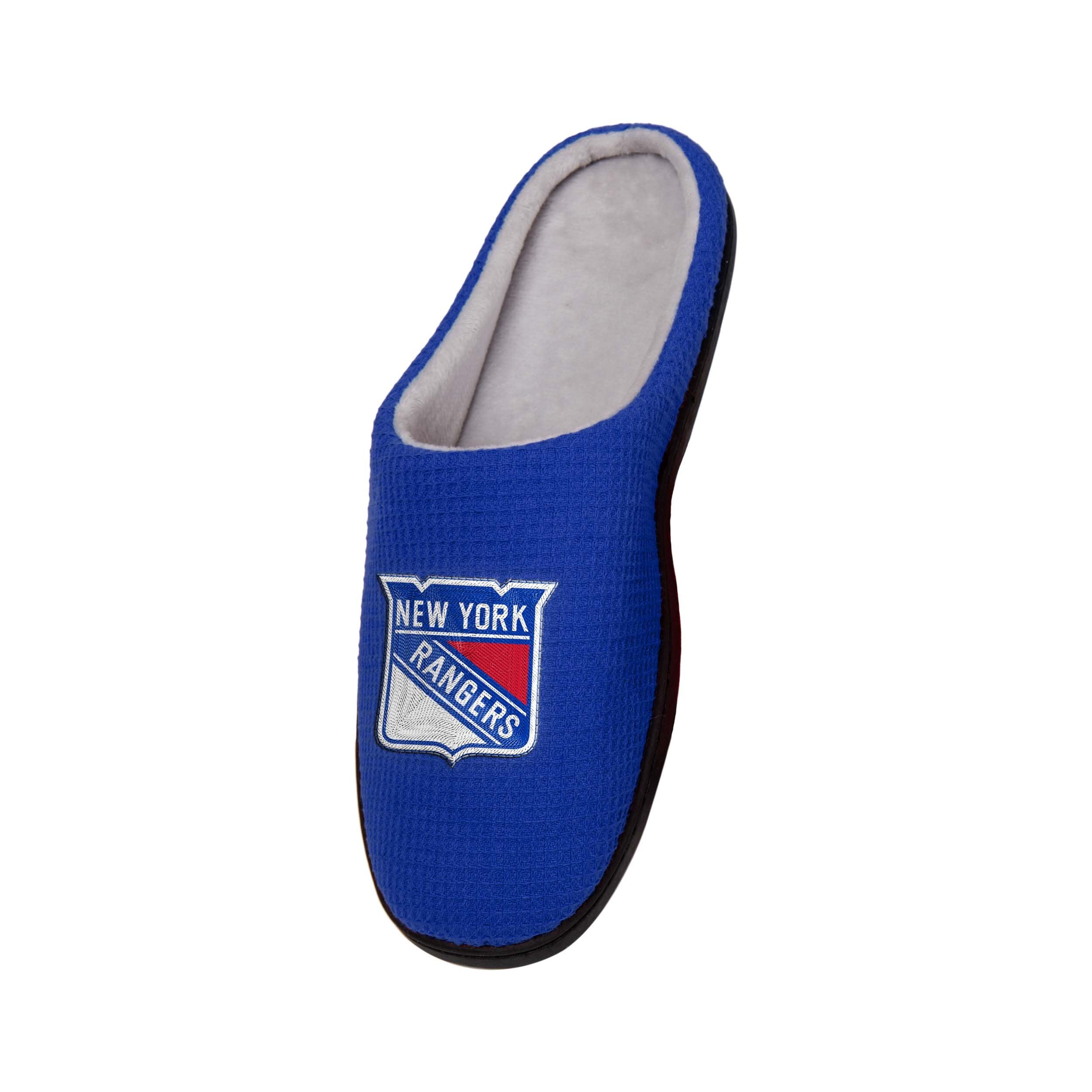 New York Rangers NHL Mens Memory Foam Slide Slippers - Image 3