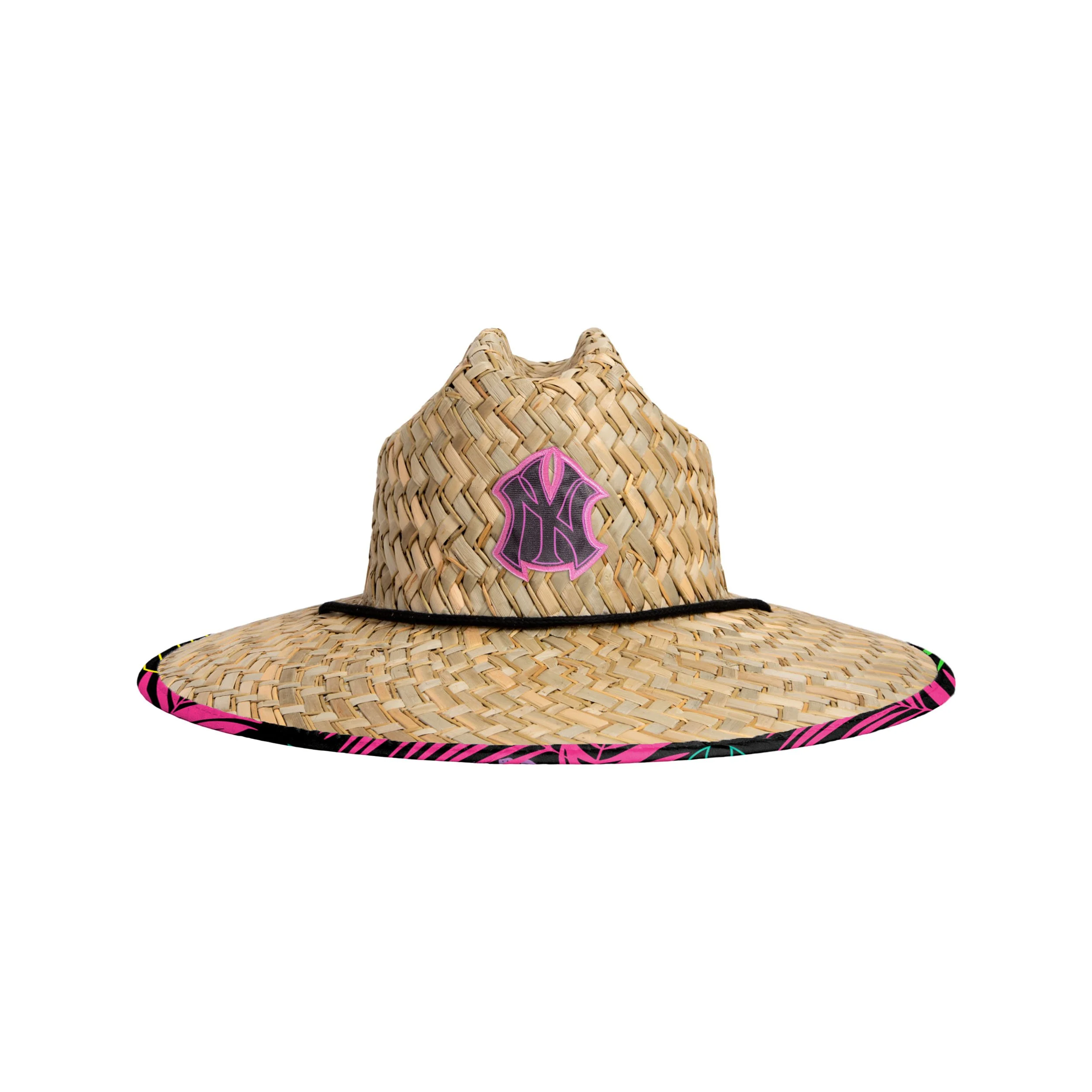 New York Yankees MLB Highlights Straw Hat