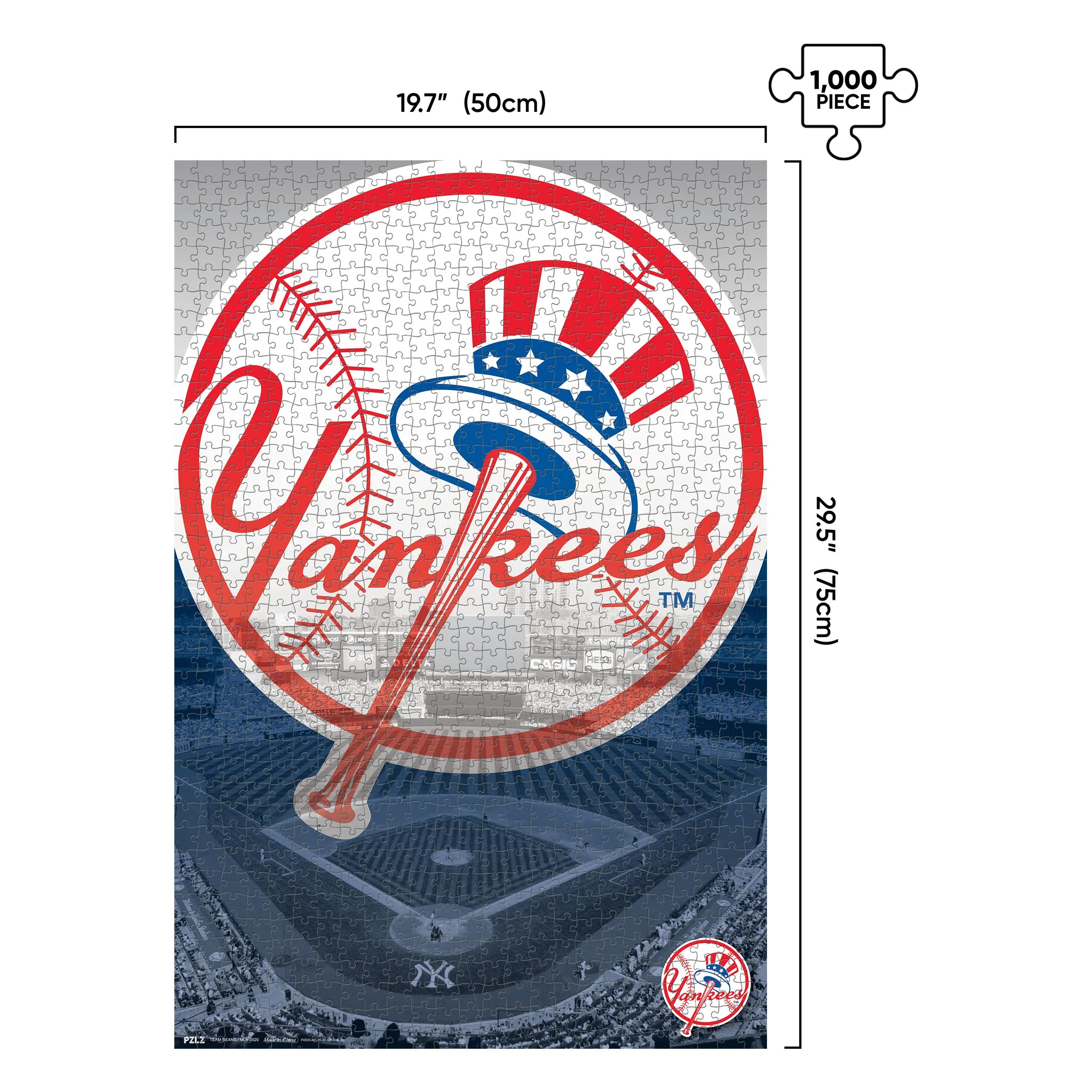 New York Yankees MLB 1000 Piece Jigsaw Puzzle PZLZ Stadium - Yankee Stadium - Image 2