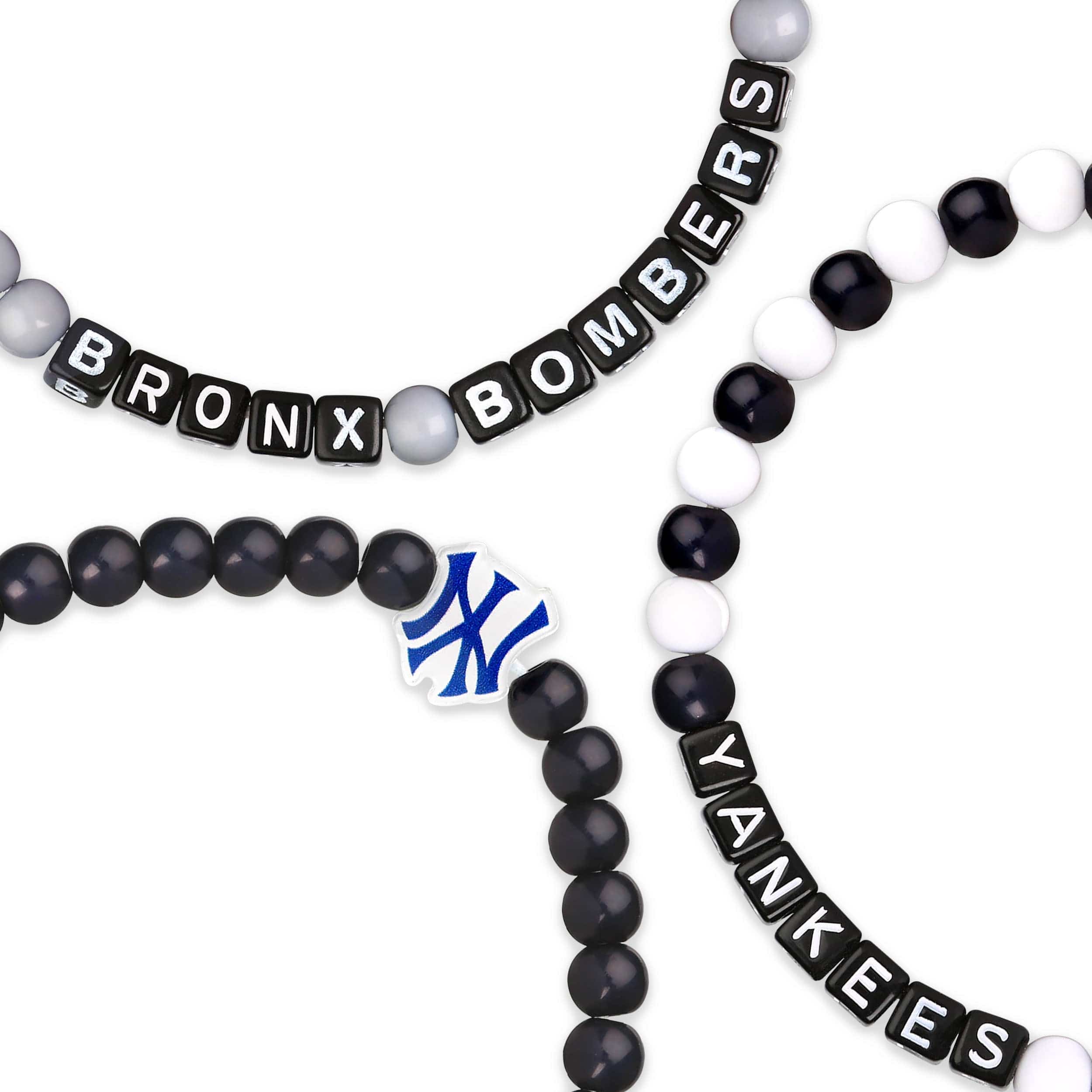 New York Yankees MLB 3 Pack Beaded Friendship Bracelet - Image 2