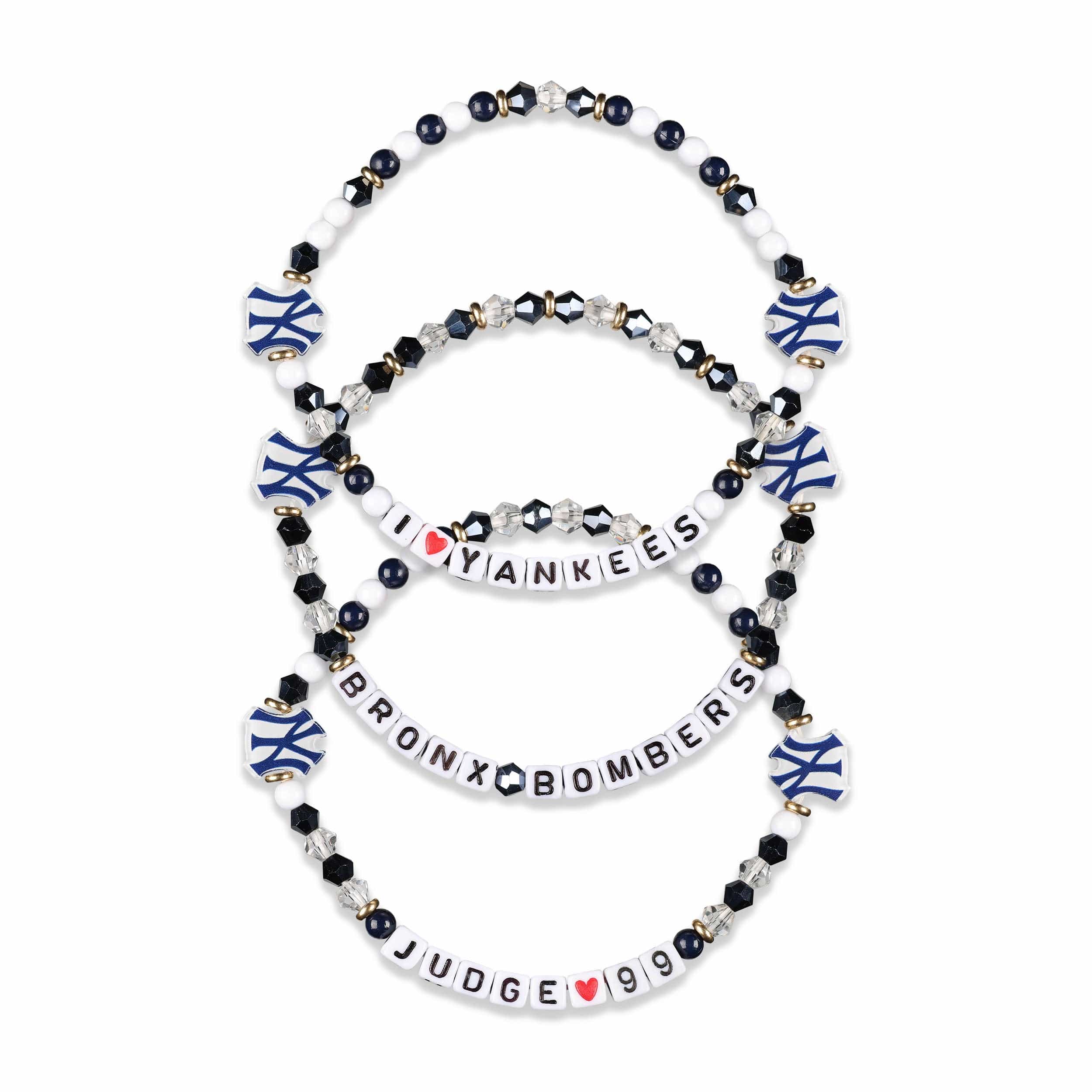 New York Yankees MLB Aaron Judge 3 Pack Player Friendship Bracelet