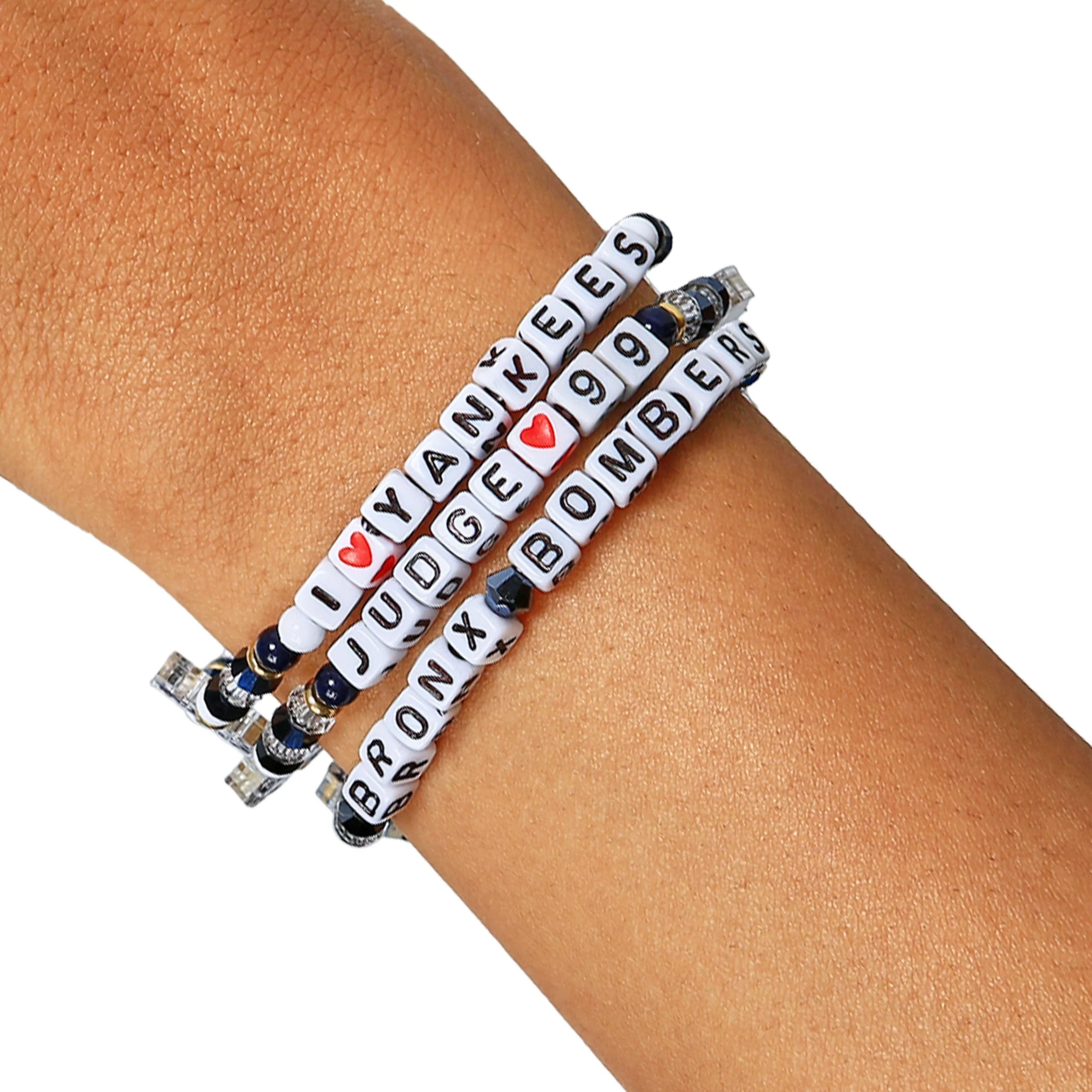 New York Yankees MLB Aaron Judge 3 Pack Player Friendship Bracelet - Image 4