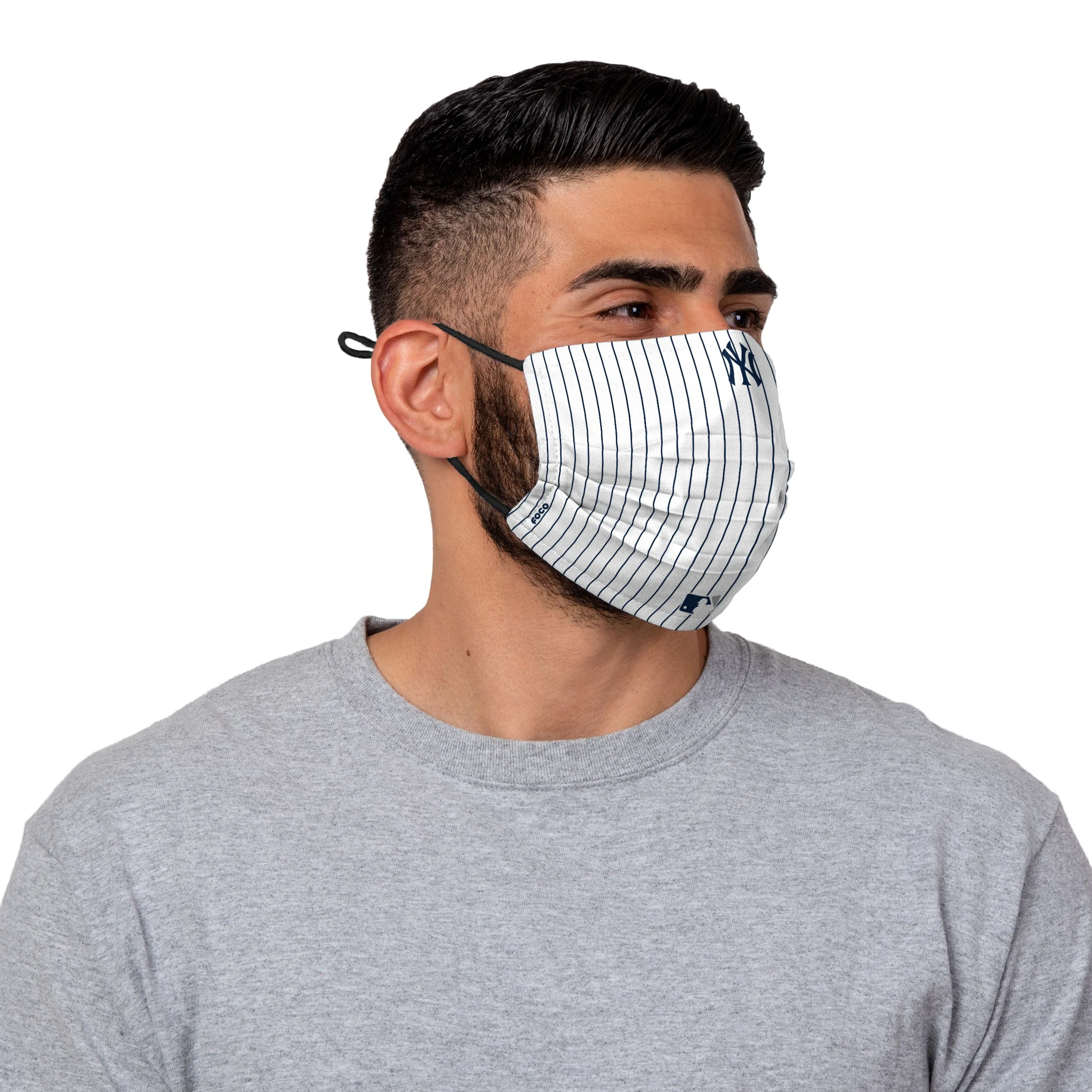 New York Yankees MLB Gary Sanchez On-Field Gameday Pinstripe Adjustable Face Cover - Image 2