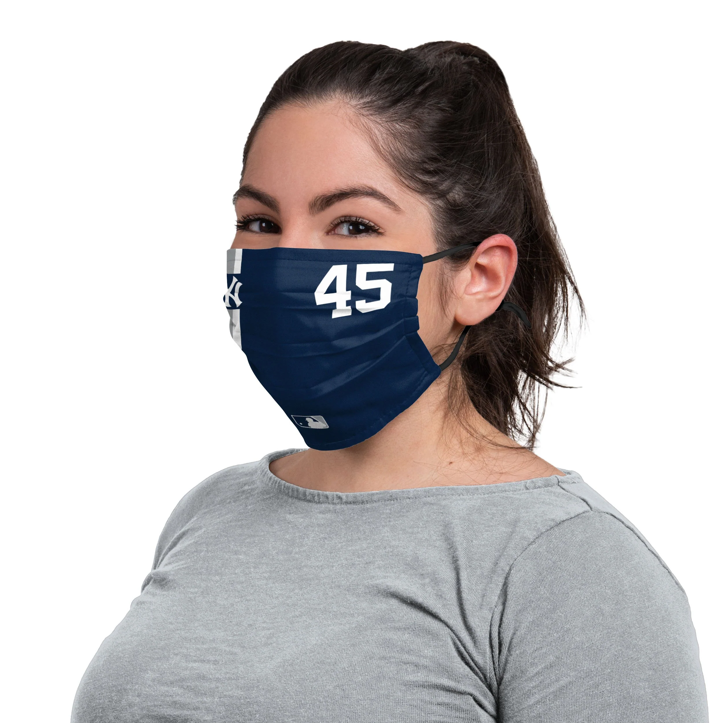 New York Yankees MLB Gerrit Cole On-Field Adjustable Navy Face Cover - Image 3