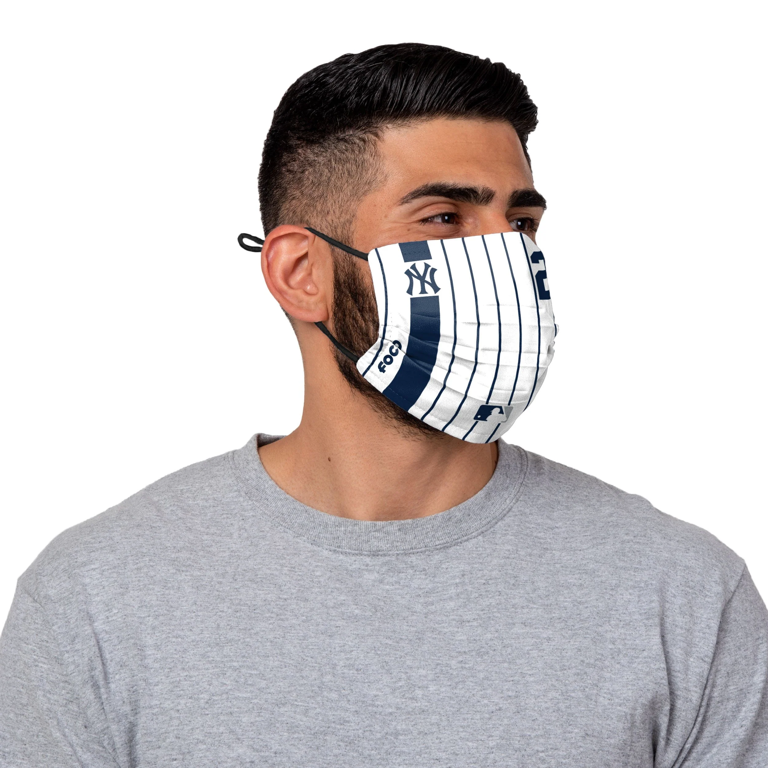New York Yankees MLB Giancarlo Stanton On-Field Adjustable Pinstripe Face Cover - Image 2