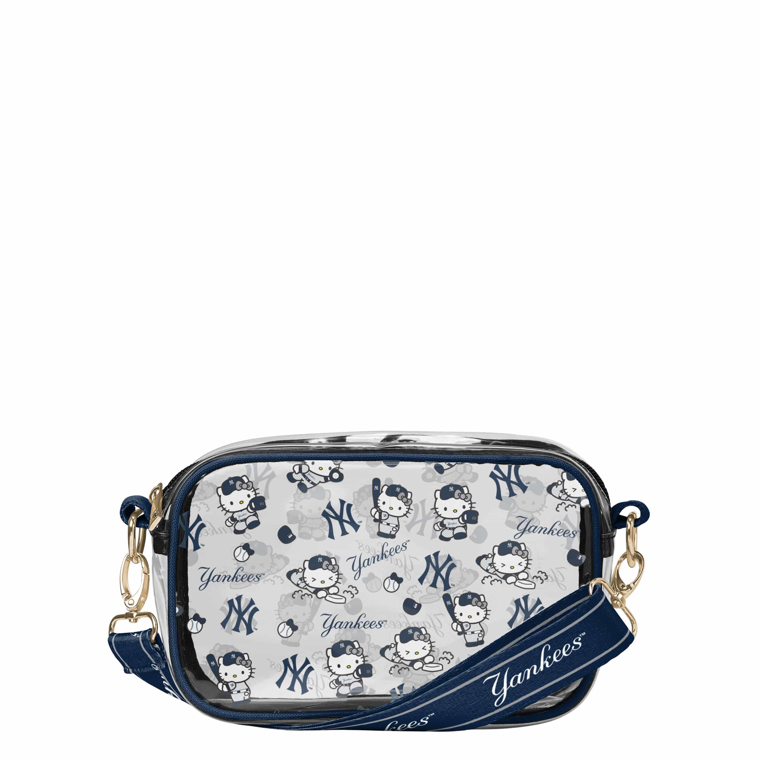 New York Yankees MLB Hello Kitty® Clear Crossbody Bag (PREORDER - SHIPS LATE JUNE)