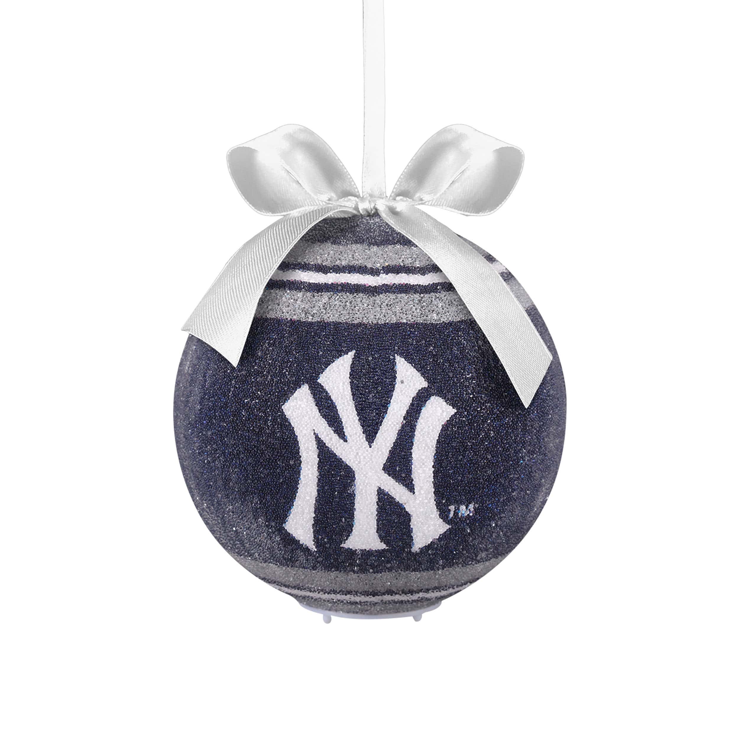 New York Yankees MLB LED Shatterproof Ball Ornament