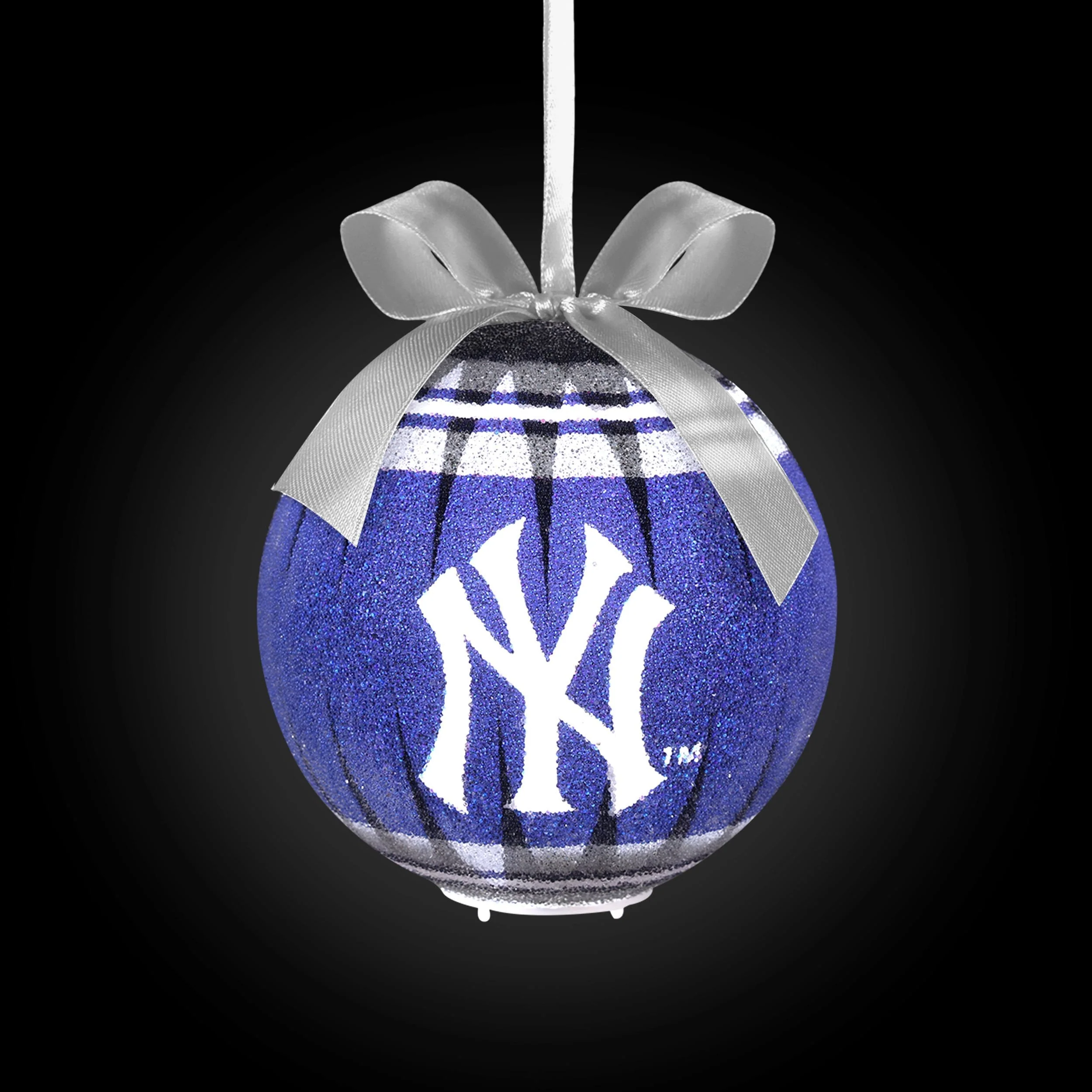 New York Yankees MLB LED Shatterproof Ball Ornament - Image 2