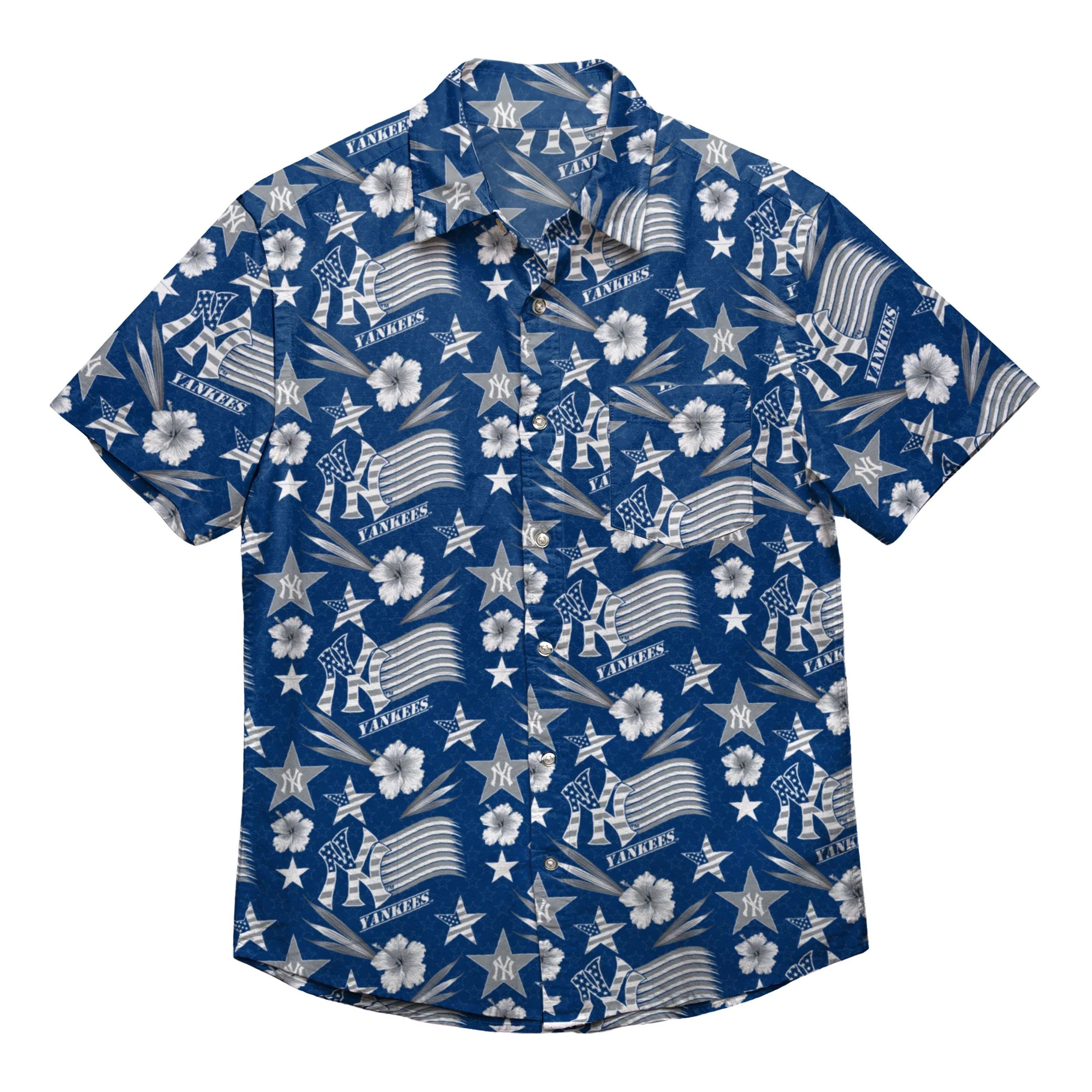New York Yankees MLB Mens Americana Button Up Shirt