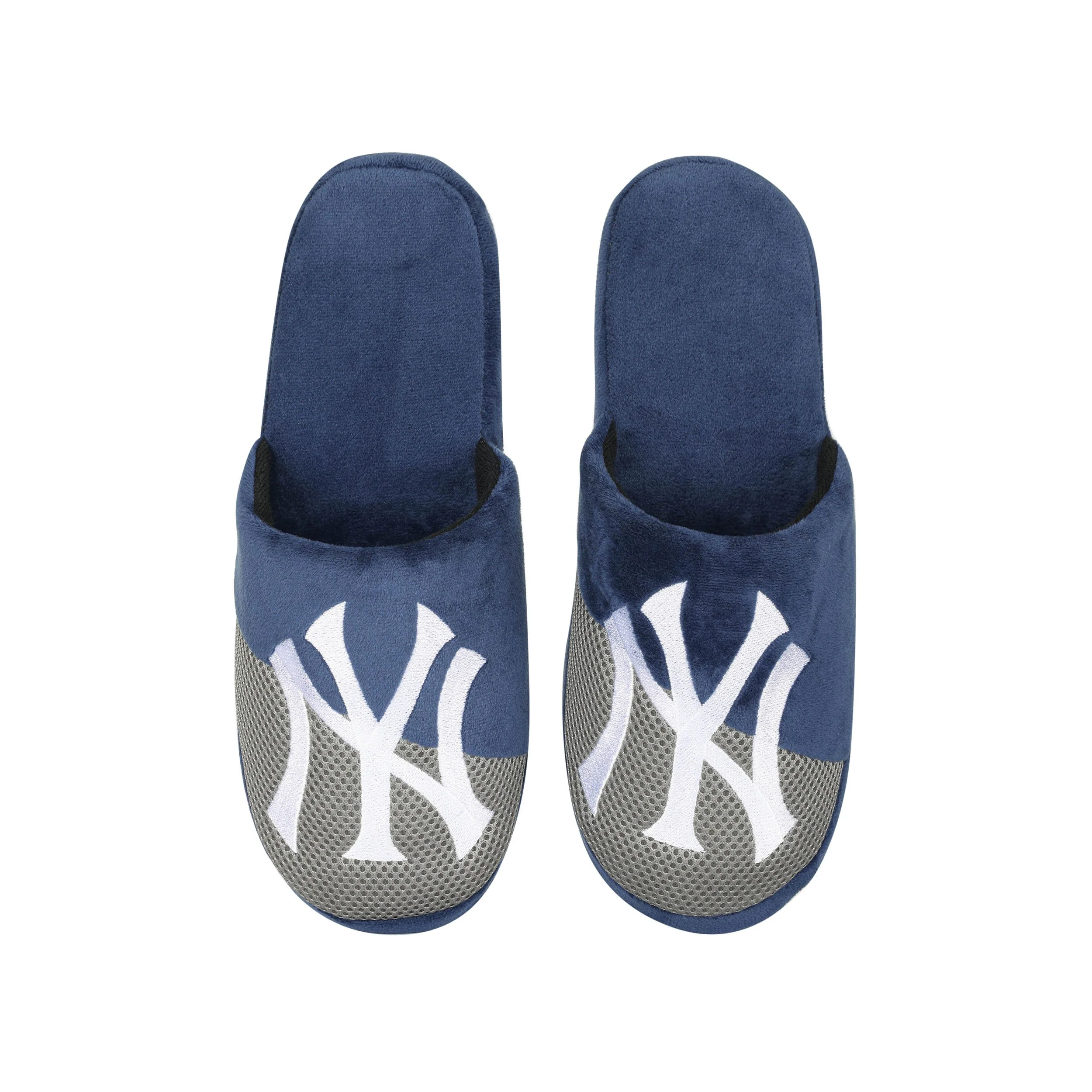 New York Yankees MLB Mens Logo Staycation Slippers - Image 4