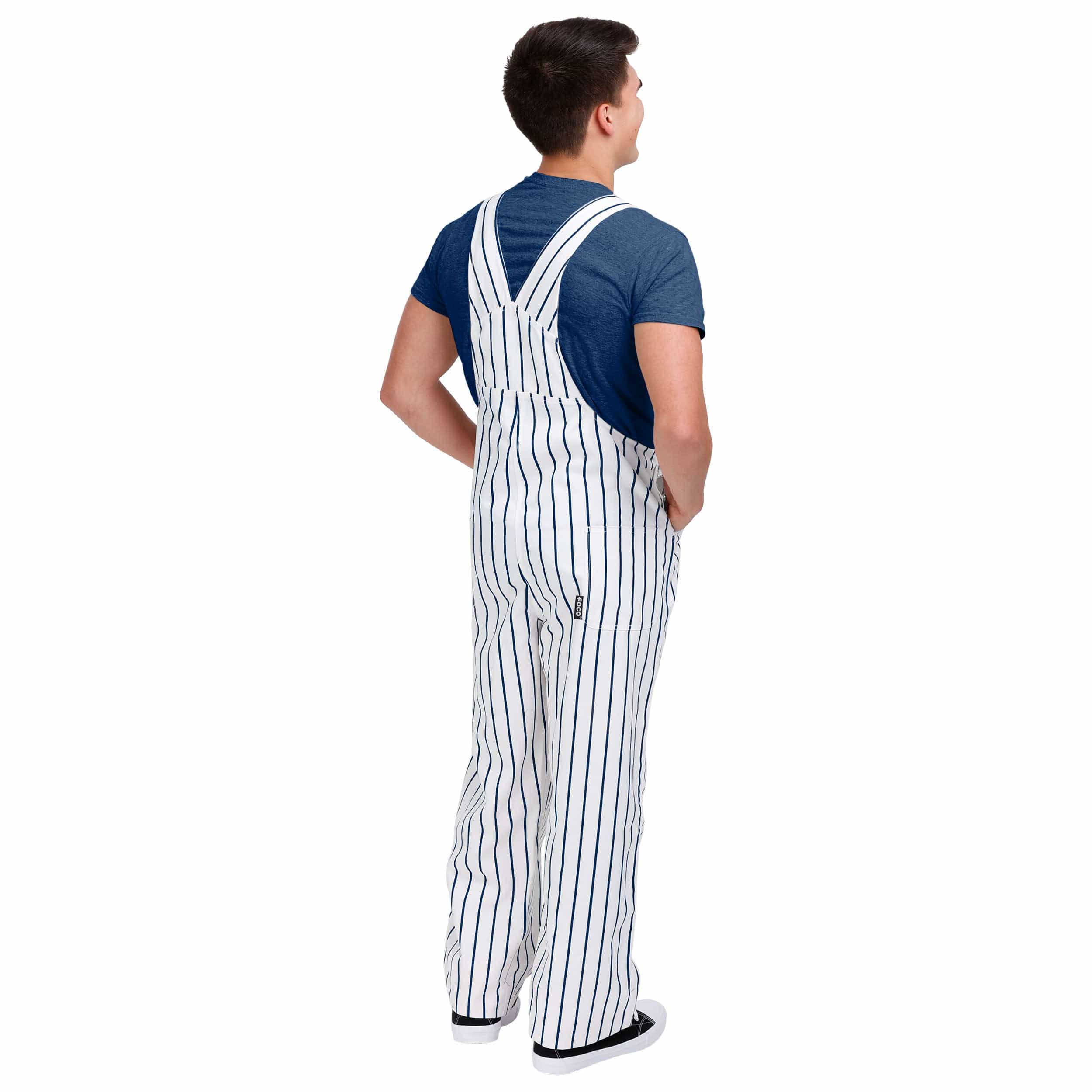 New York Yankees MLB Mens Pinstripe Bib Overalls - Image 2