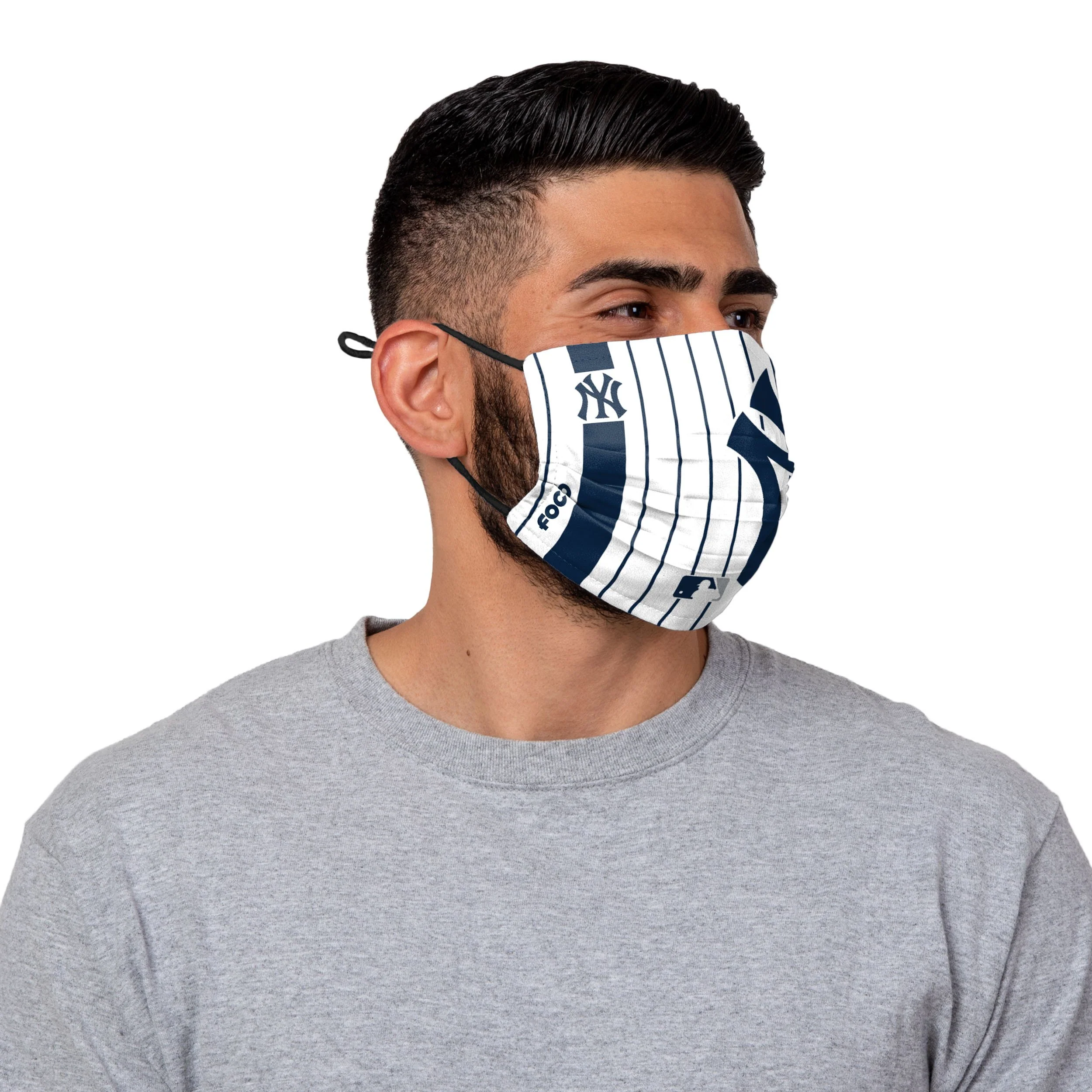 New York Yankees MLB On-Field Adjustable Pinstripe Face Cover - Image 2