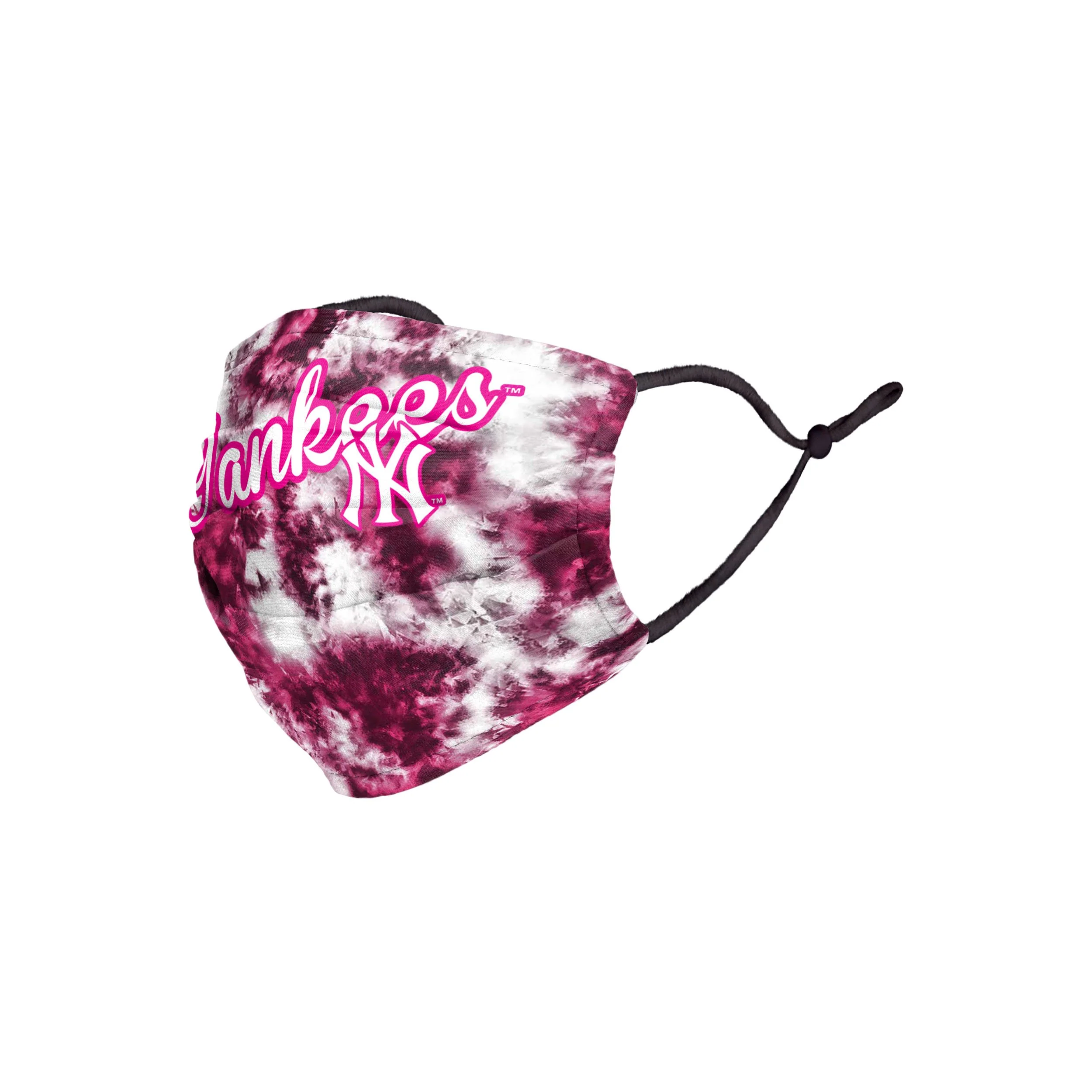 New York Yankees MLB Pink Tie-Dye Adjustable Face Cover - Image 2