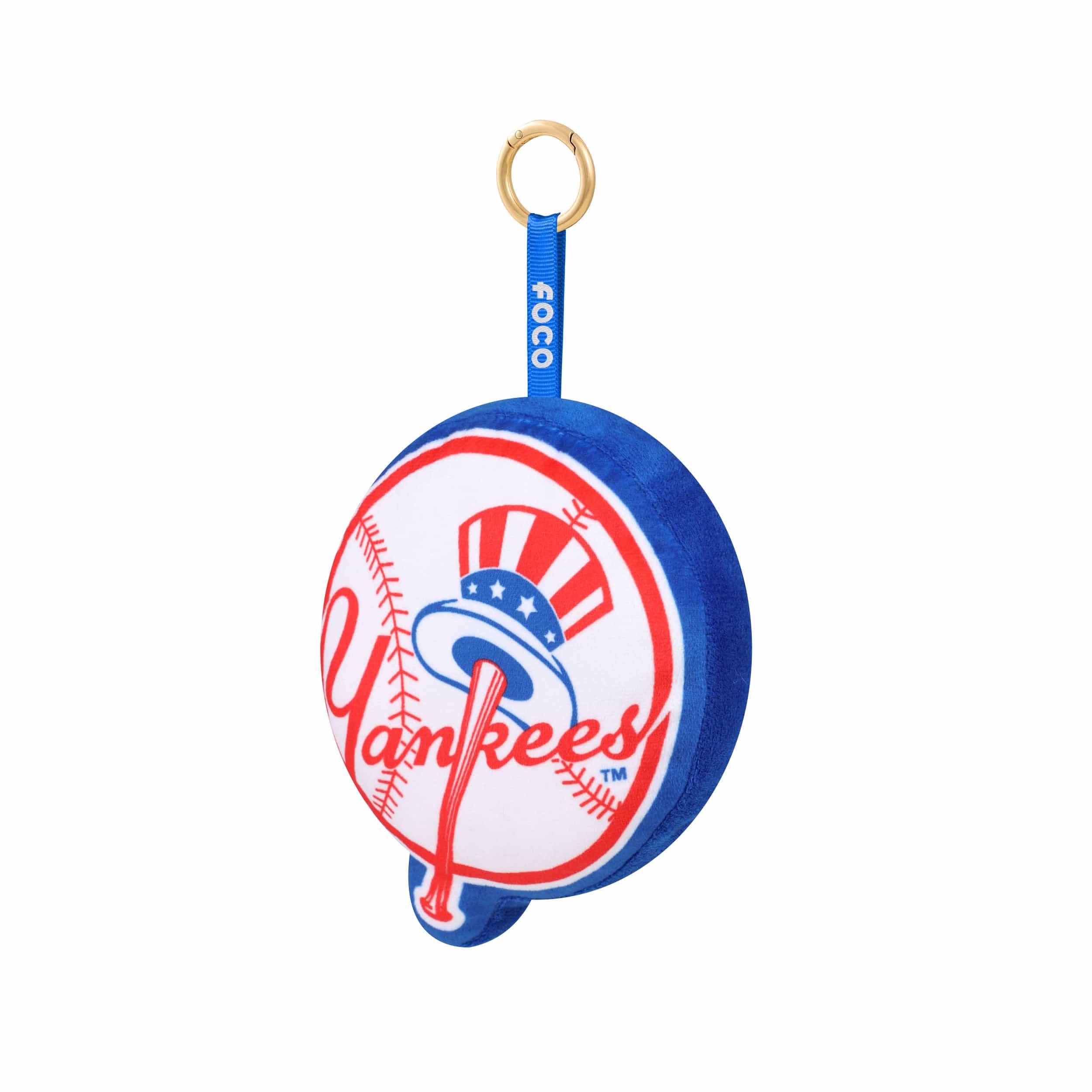 New York Yankees MLB Plush Team Logo Bag Charm Keychain - Image 3