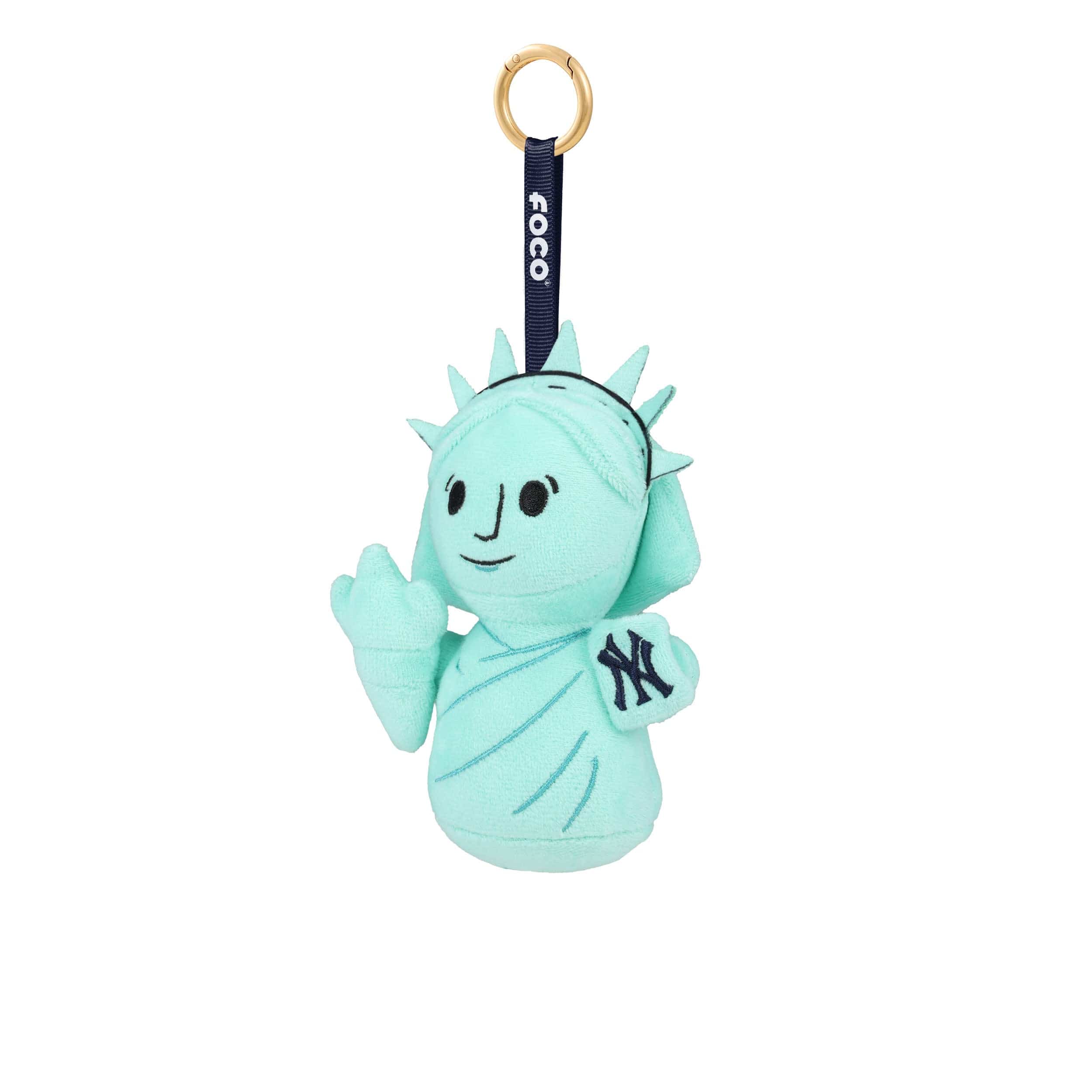 New York Yankees MLB Plush Teamie Beanie Bag Charm Keychain - Image 3