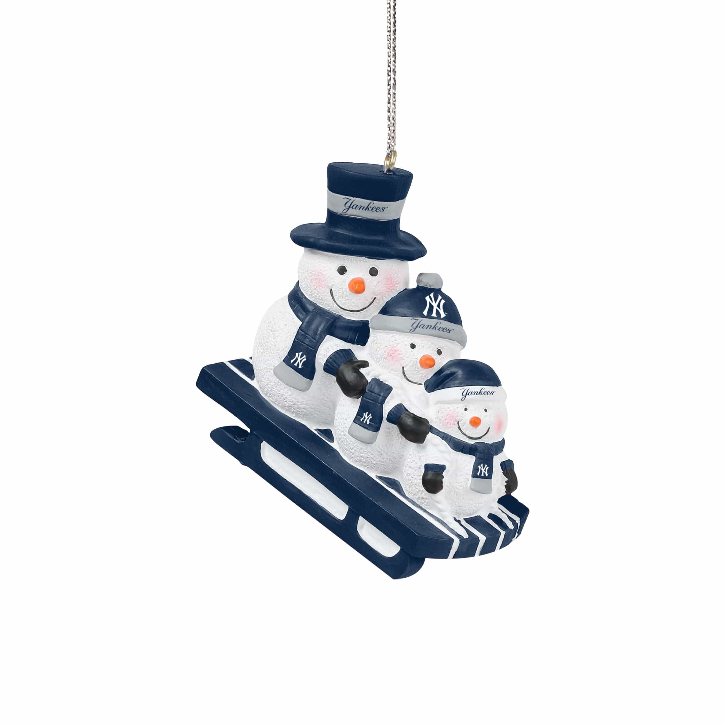 New York Yankees MLB Sledding Snowmen Ornament