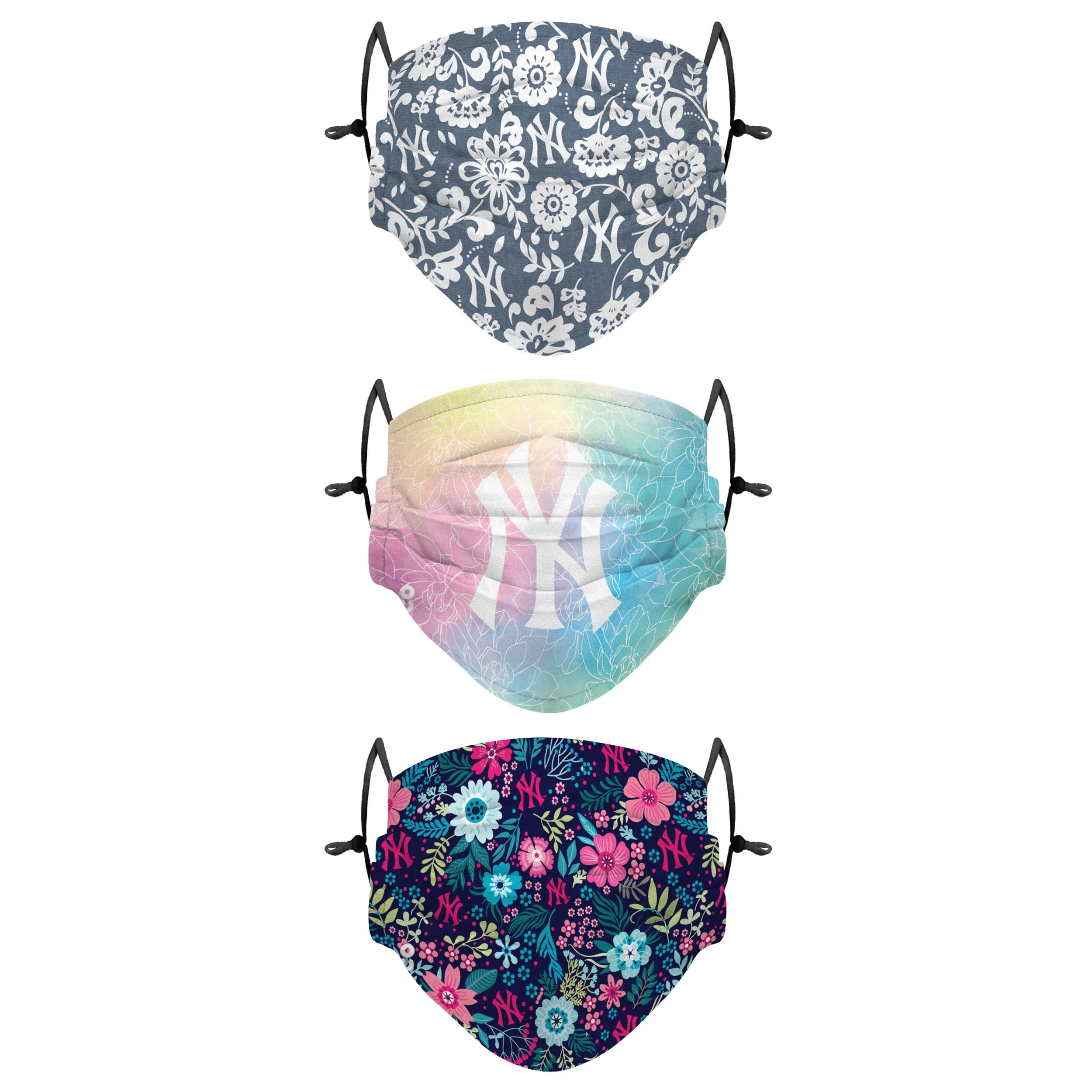 New York Yankees MLB Spring Flowers 3 Pack Face Cover
