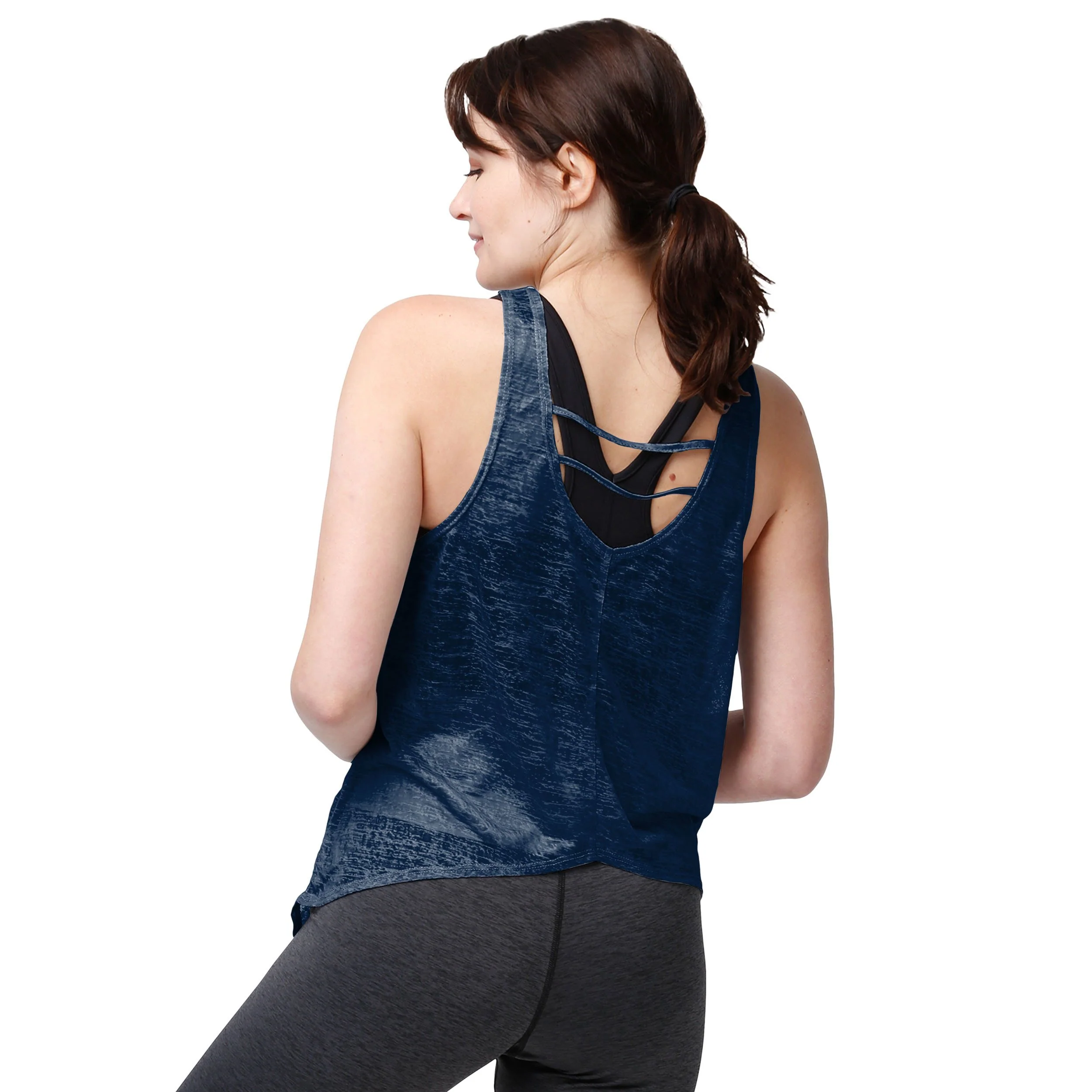 New York Yankees MLB Womens Burn Out Sleeveless Top - Image 3