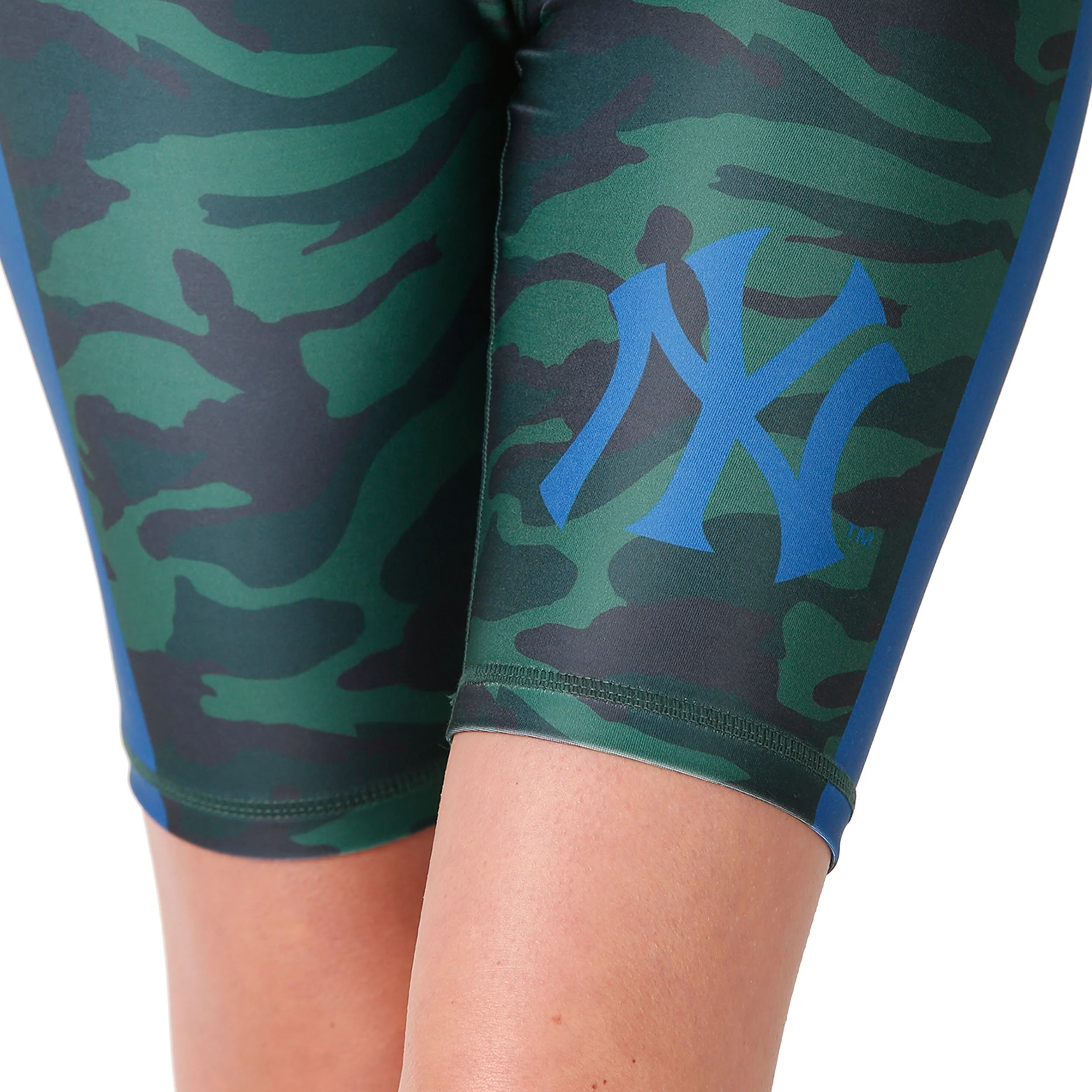 New York Yankees MLB Womens Camo Bike Shorts - Image 3