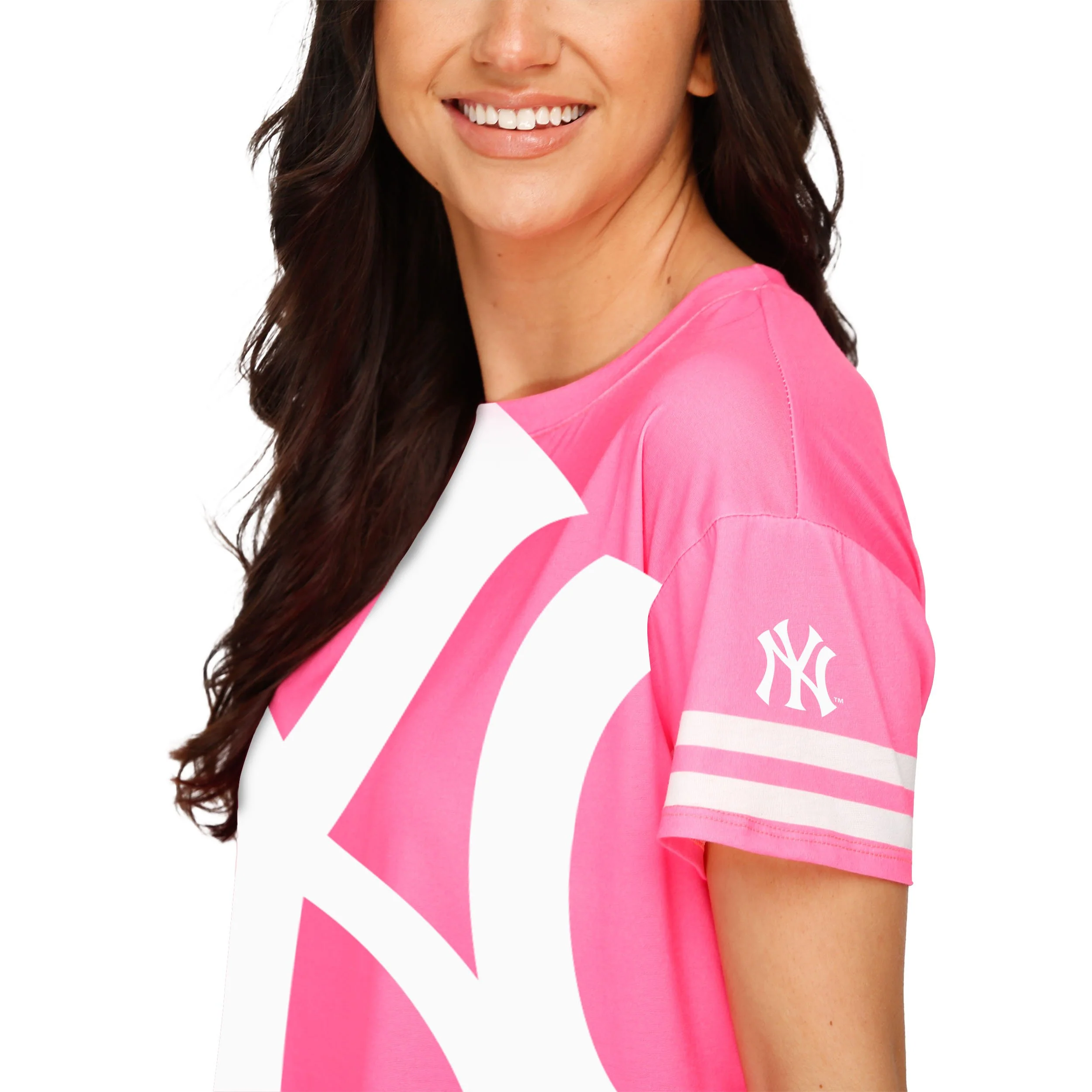 New York Yankees MLB Womens Highlights Crop Top - Image 2