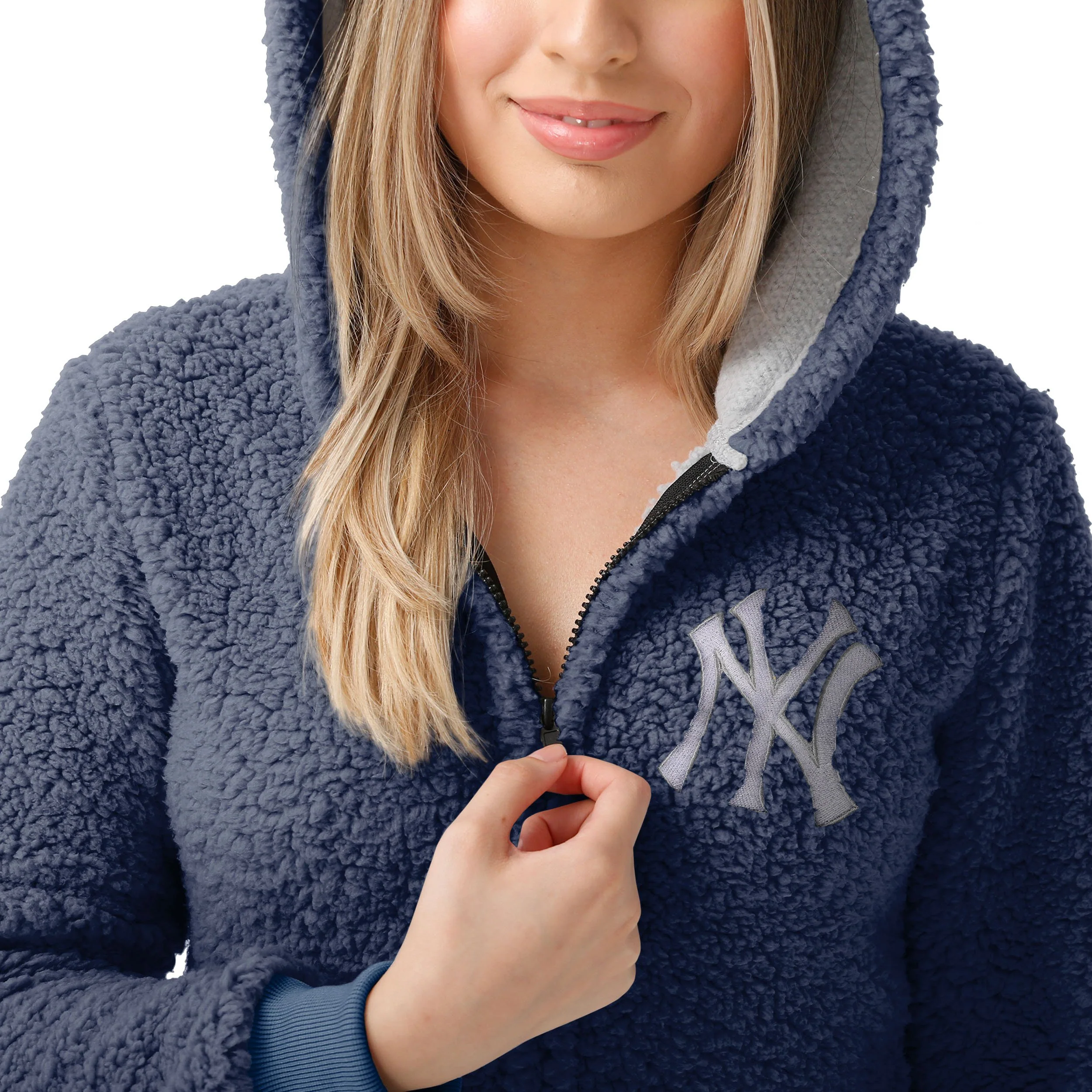 New York Yankees MLB Womens Sherpa One Piece Pajamas - Image 3