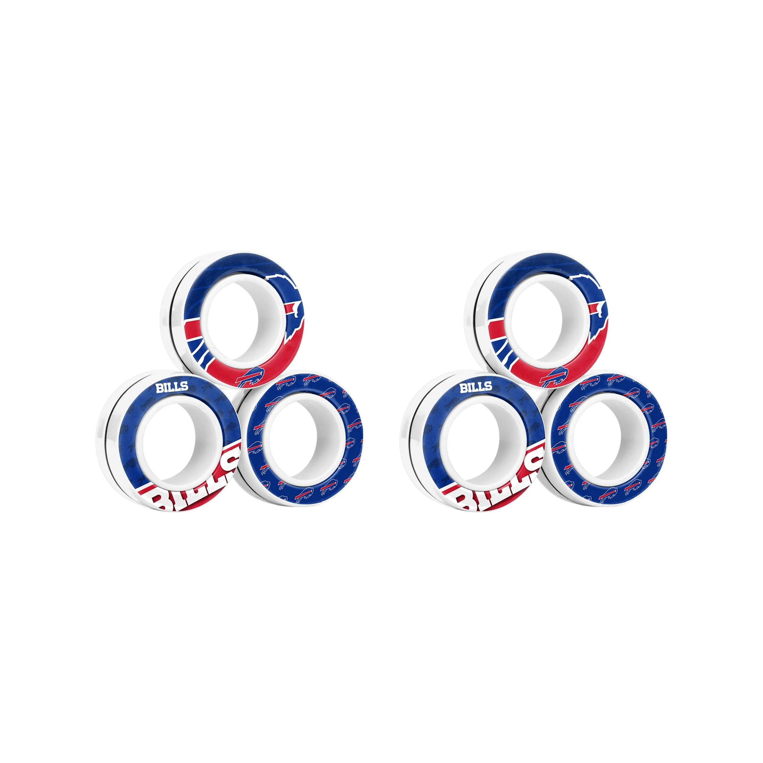NFL 6 Pack Magnetic Finger Rings - Select Your Team! - Image 2