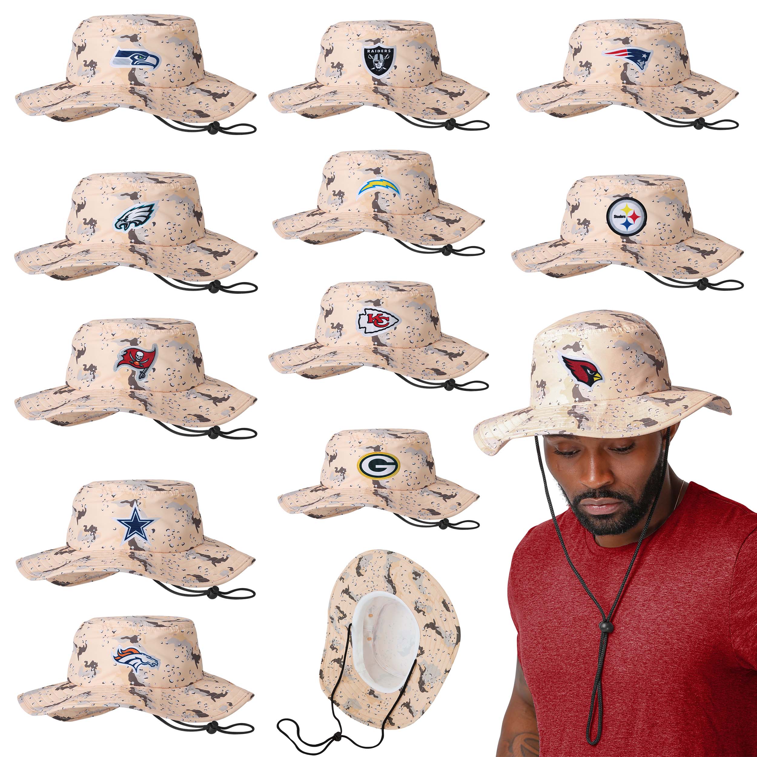 NFL Desert Camo Boonie Hats - Select Your Team!