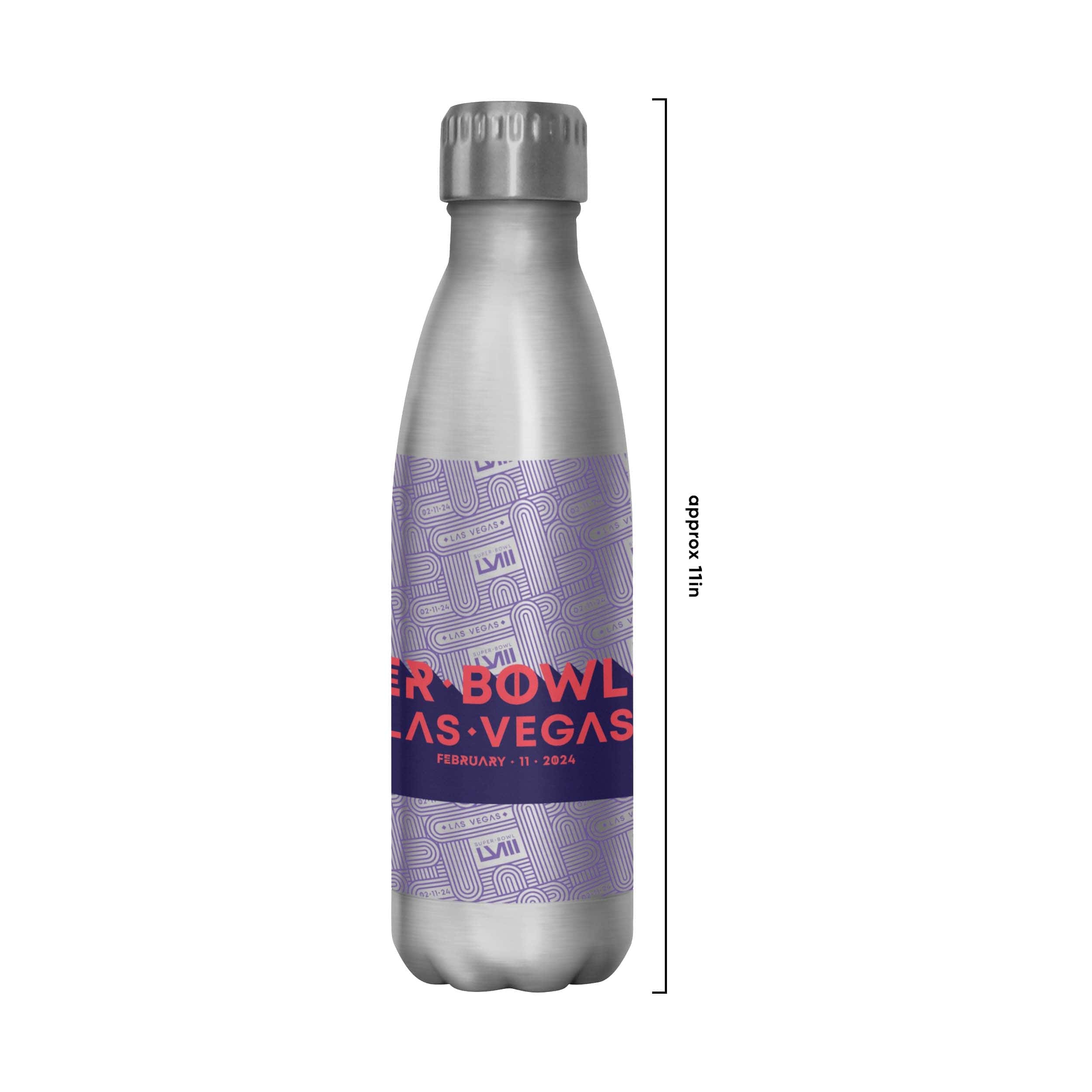 NFL Super Bowl LVIII Silver 17 oz Stainless Steel Bottle - Image 4
