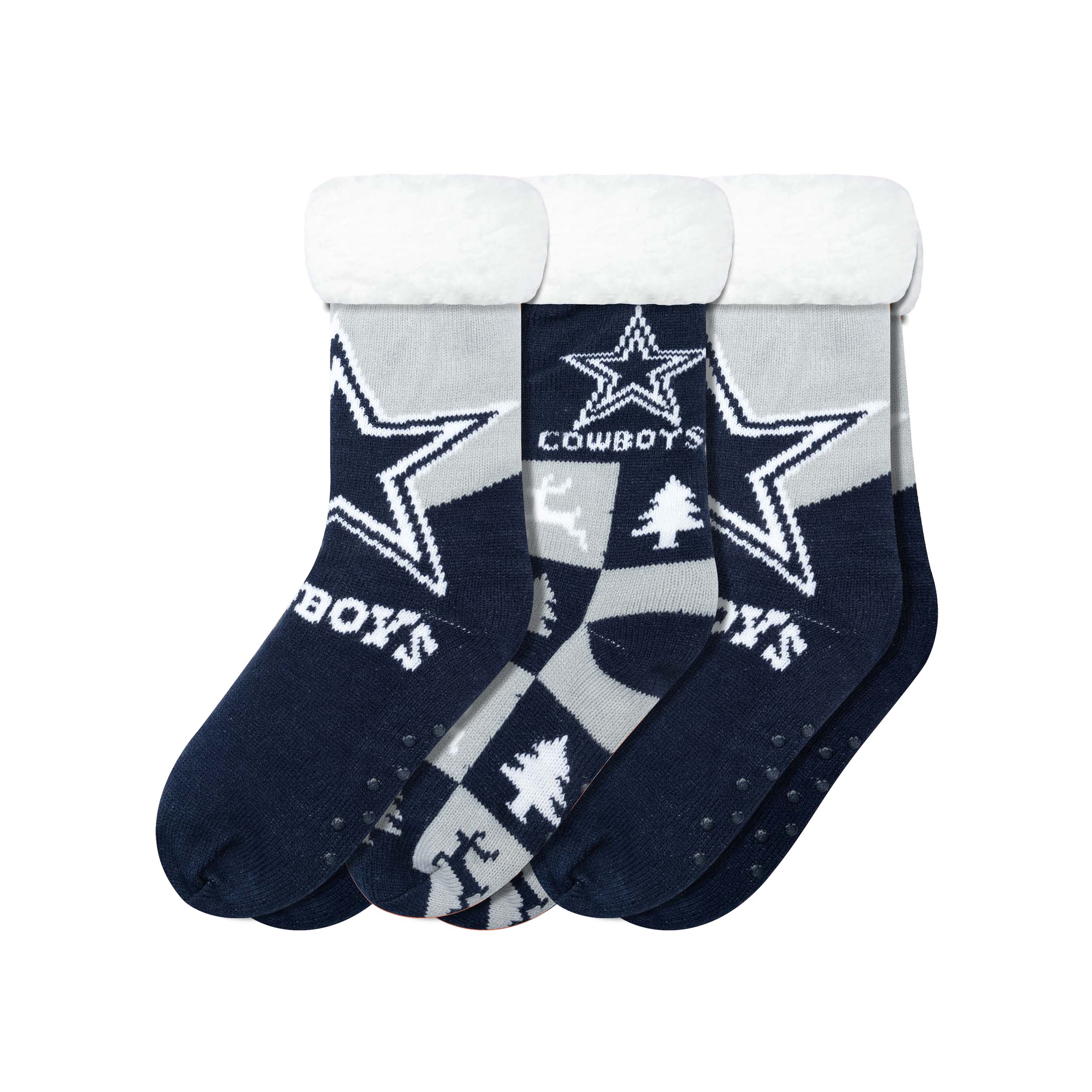 NFL Womens Fan Footy 3 Pack Slipper Socks - Pick Your Team! - Image 10