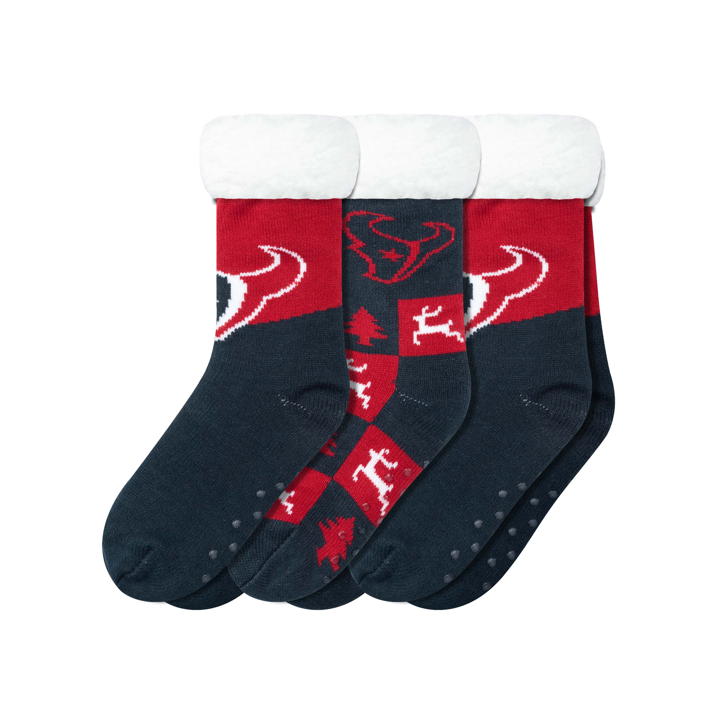 NFL Womens Fan Footy 3 Pack Slipper Socks - Pick Your Team! - Image 14