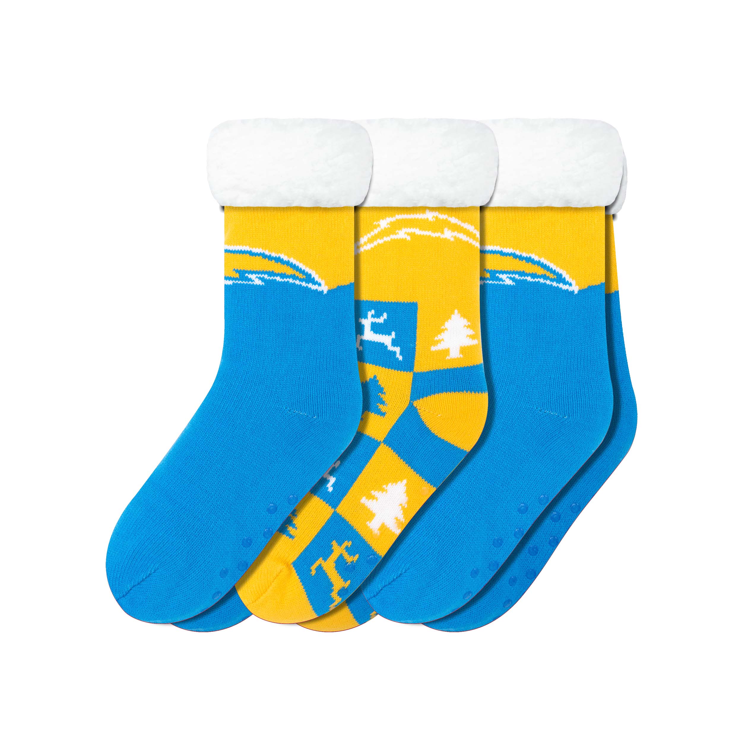 NFL Womens Fan Footy 3 Pack Slipper Socks - Pick Your Team! - Image 19