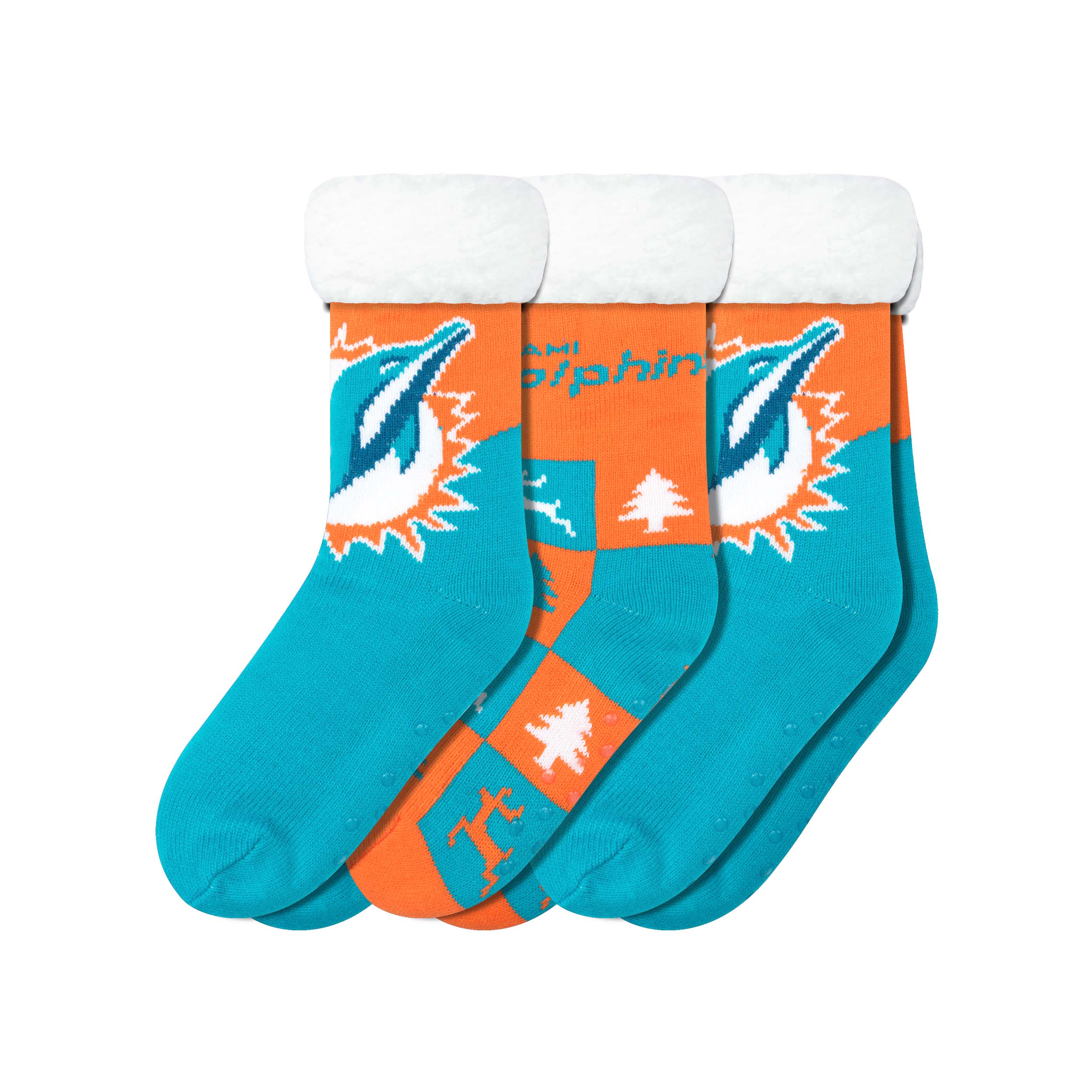 NFL Womens Fan Footy 3 Pack Slipper Socks - Pick Your Team! - Image 21