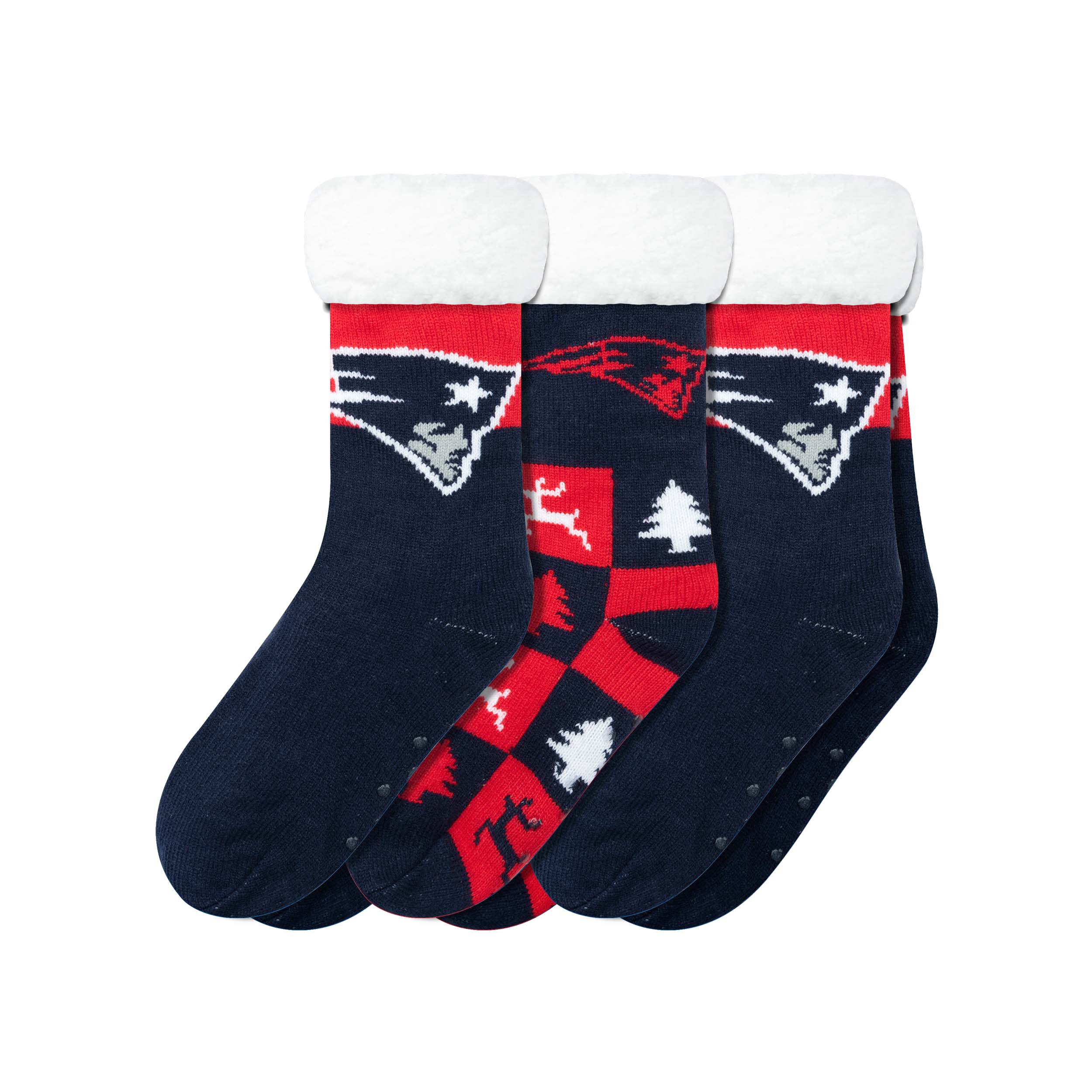 NFL Womens Fan Footy 3 Pack Slipper Socks - Pick Your Team! - Image 23