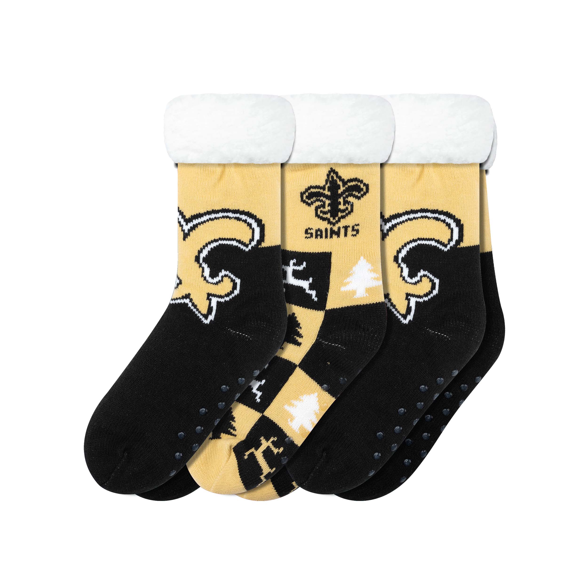 NFL Womens Fan Footy 3 Pack Slipper Socks - Pick Your Team! - Image 24