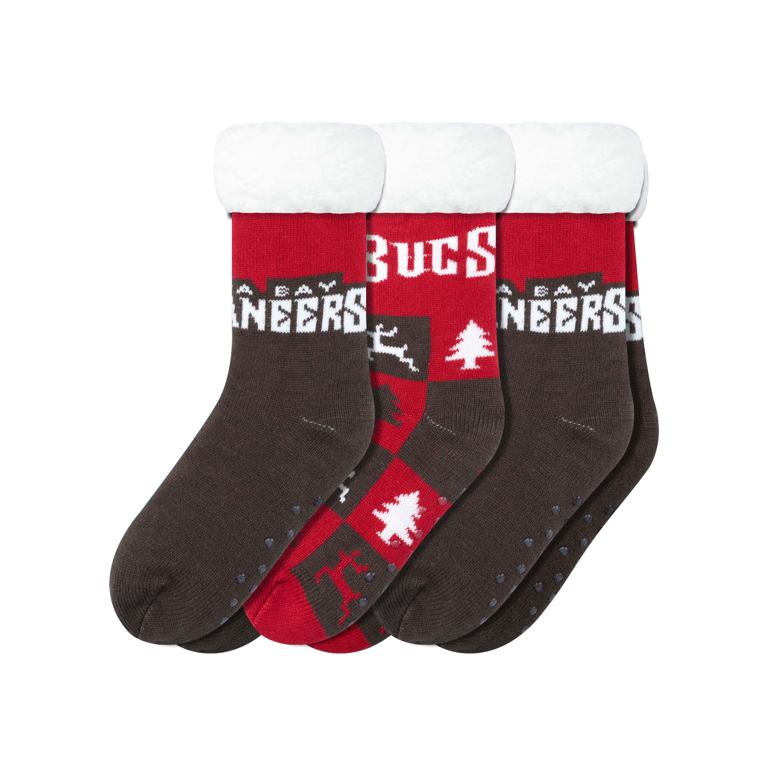 NFL Womens Fan Footy 3 Pack Slipper Socks - Pick Your Team! - Image 30