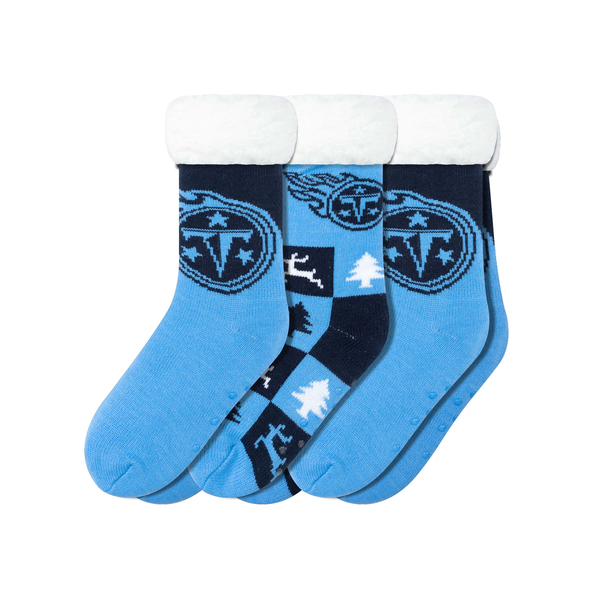 NFL Womens Fan Footy 3 Pack Slipper Socks - Pick Your Team! - Image 31