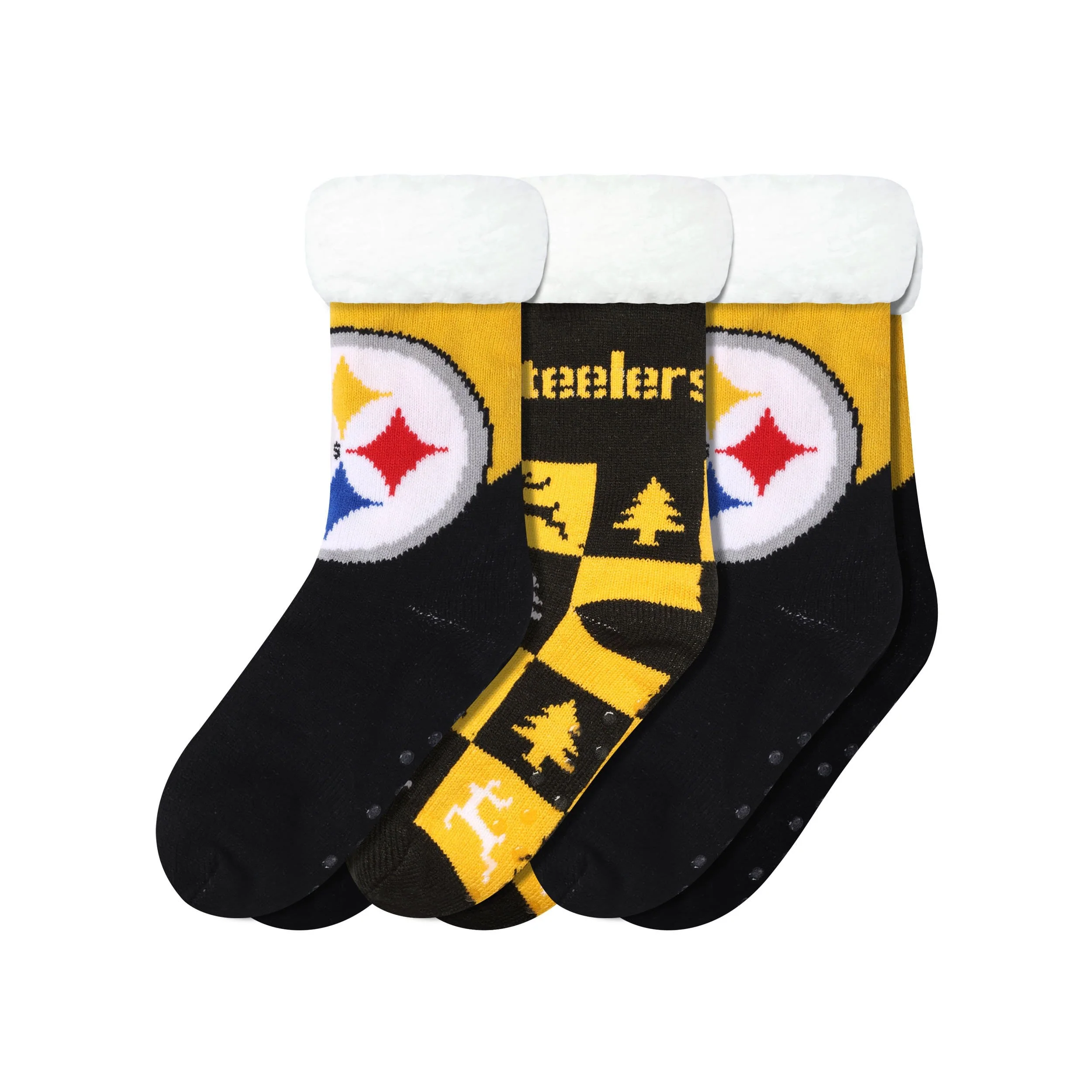 NFL Womens Fan Footy 3 Pack Slipper Socks - Pick Your Team! - Image 32