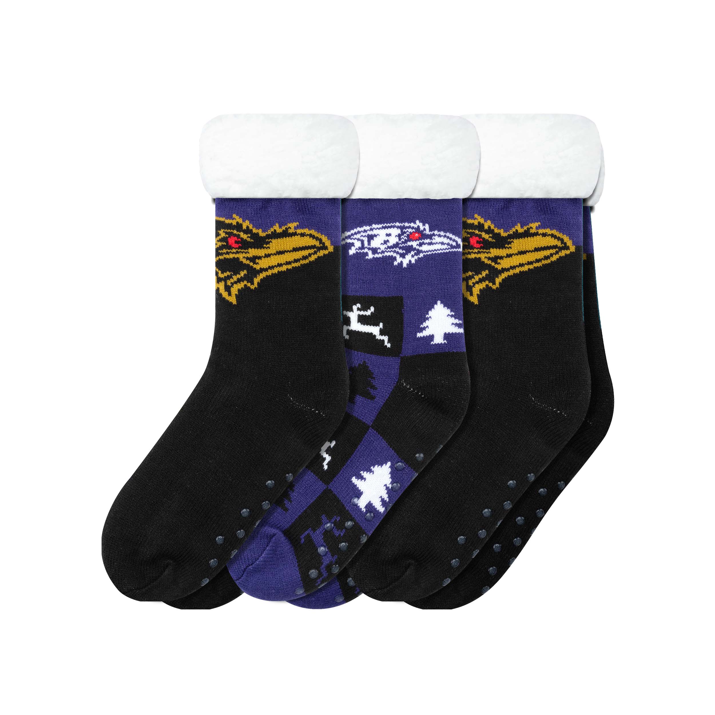 NFL Womens Fan Footy 3 Pack Slipper Socks - Pick Your Team! - Image 4