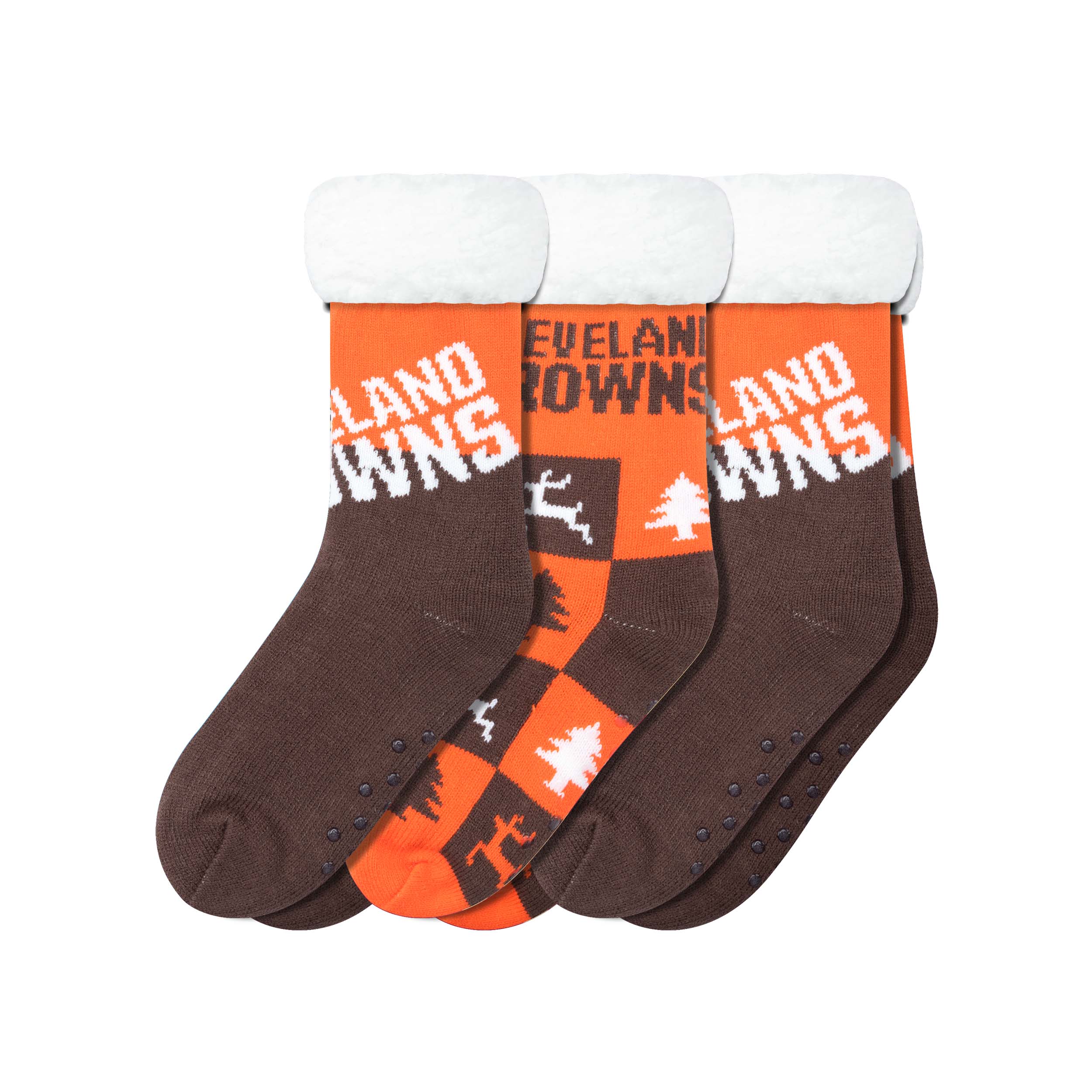 NFL Womens Fan Footy 3 Pack Slipper Socks - Pick Your Team! - Image 9