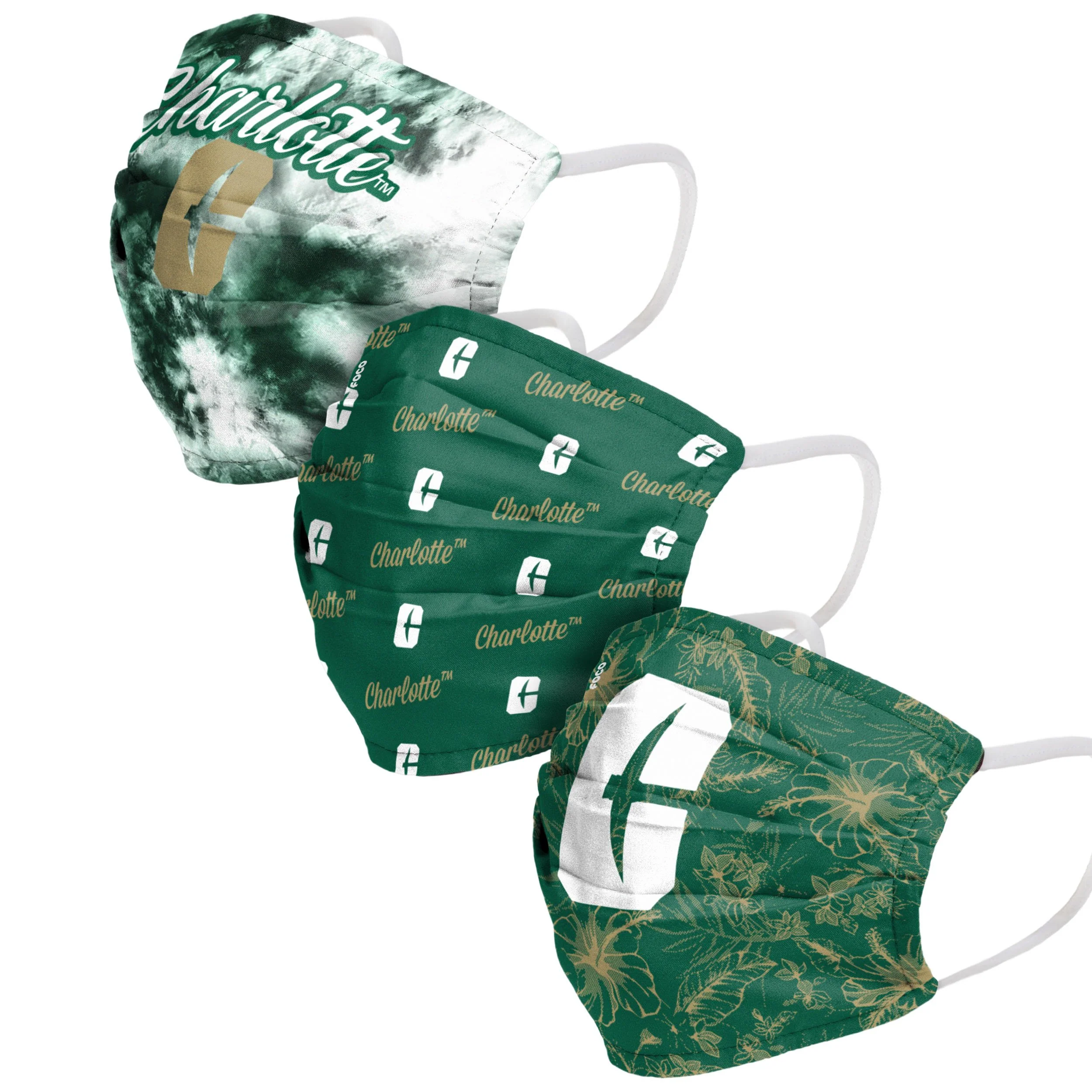 North Carolina Charlotte 49ers NCAA Womens Matchday 3 Pack Face Cover