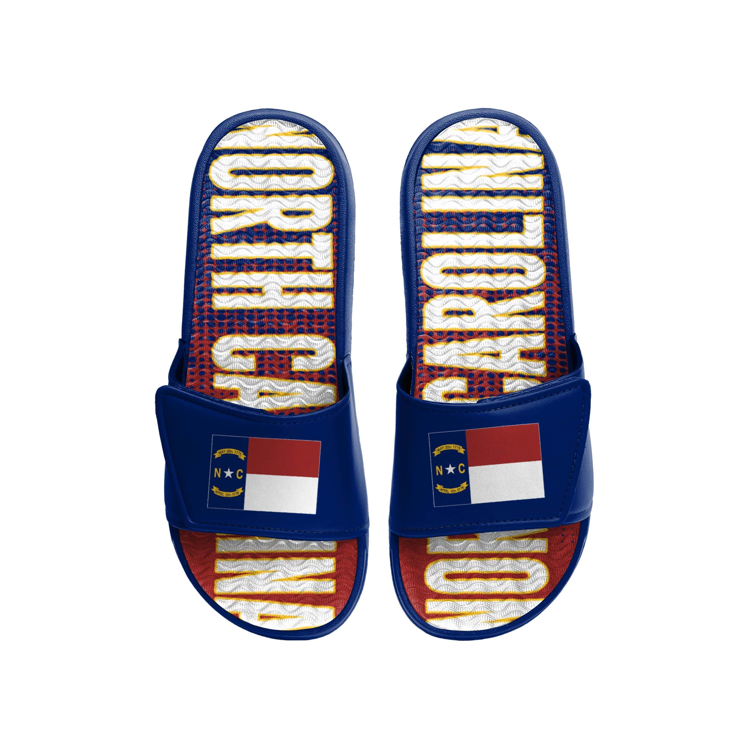 North Carolina Mens Flag Gradient Wordmark Gel Slide - Image 2