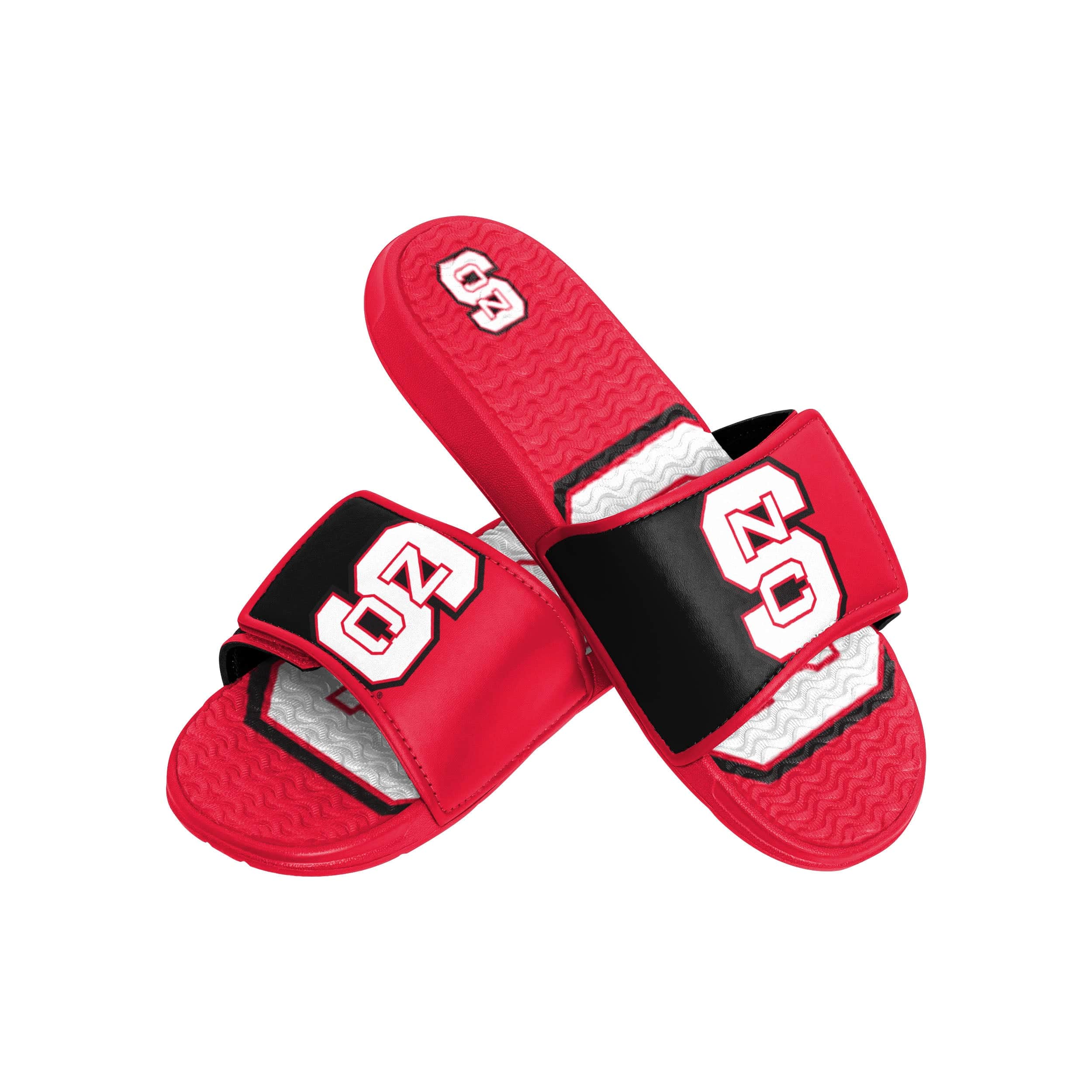 North Carolina State Wolfpack NCAA Mens Colorblock Big Logo Gel Slides