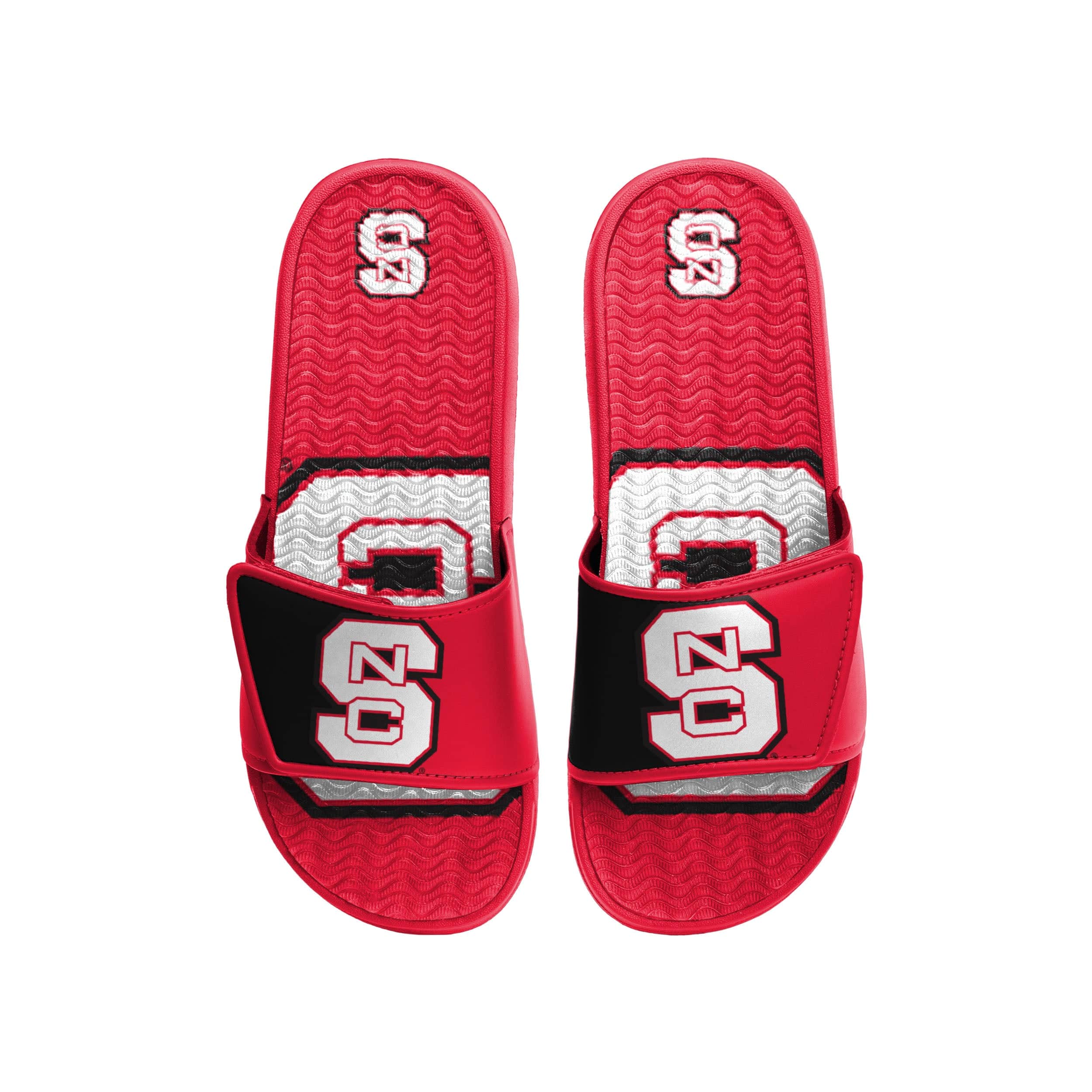 North Carolina State Wolfpack NCAA Mens Colorblock Big Logo Gel Slides - Image 2