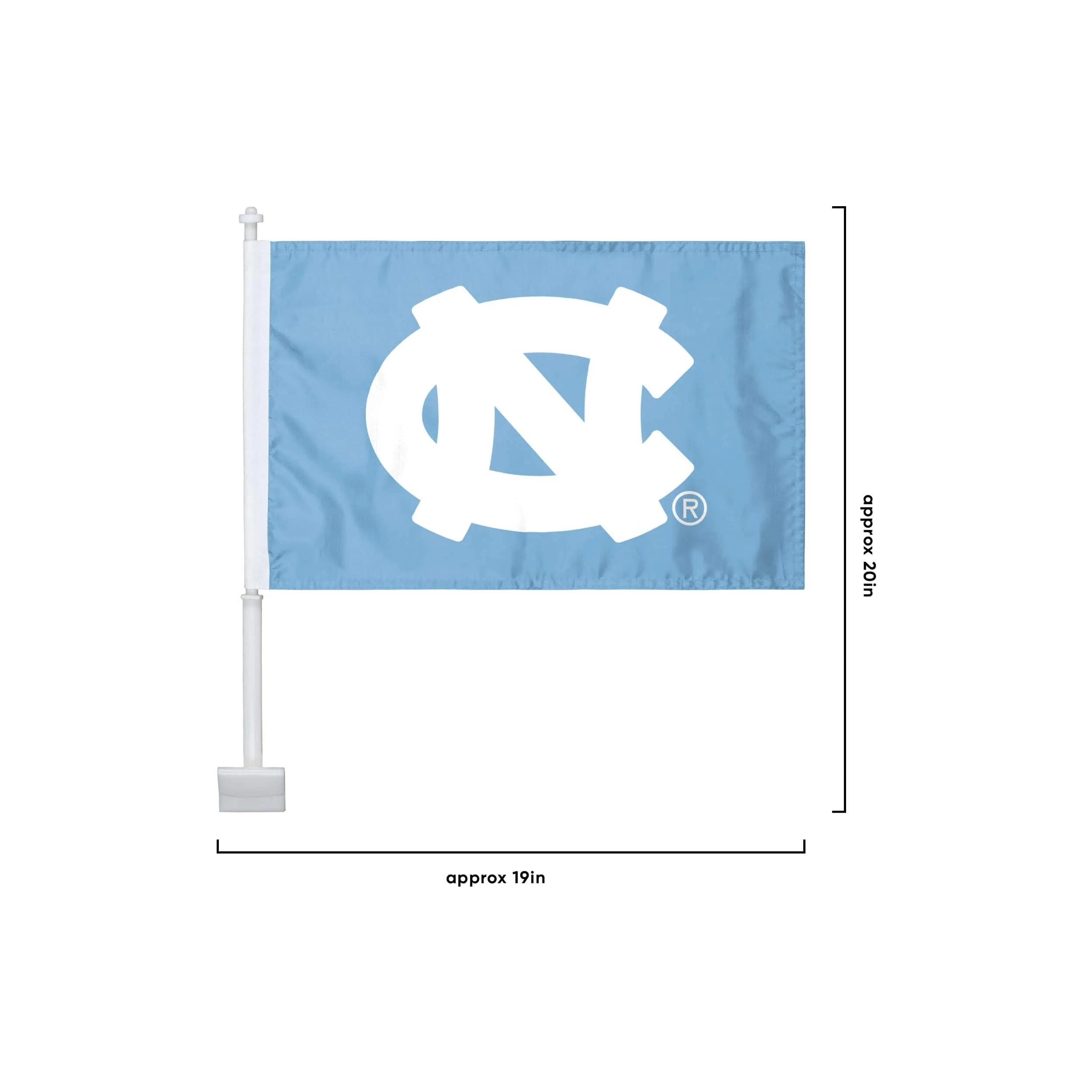 North Carolina Tar Heels NCAA 2 Pack Solid Car Flag - Image 3