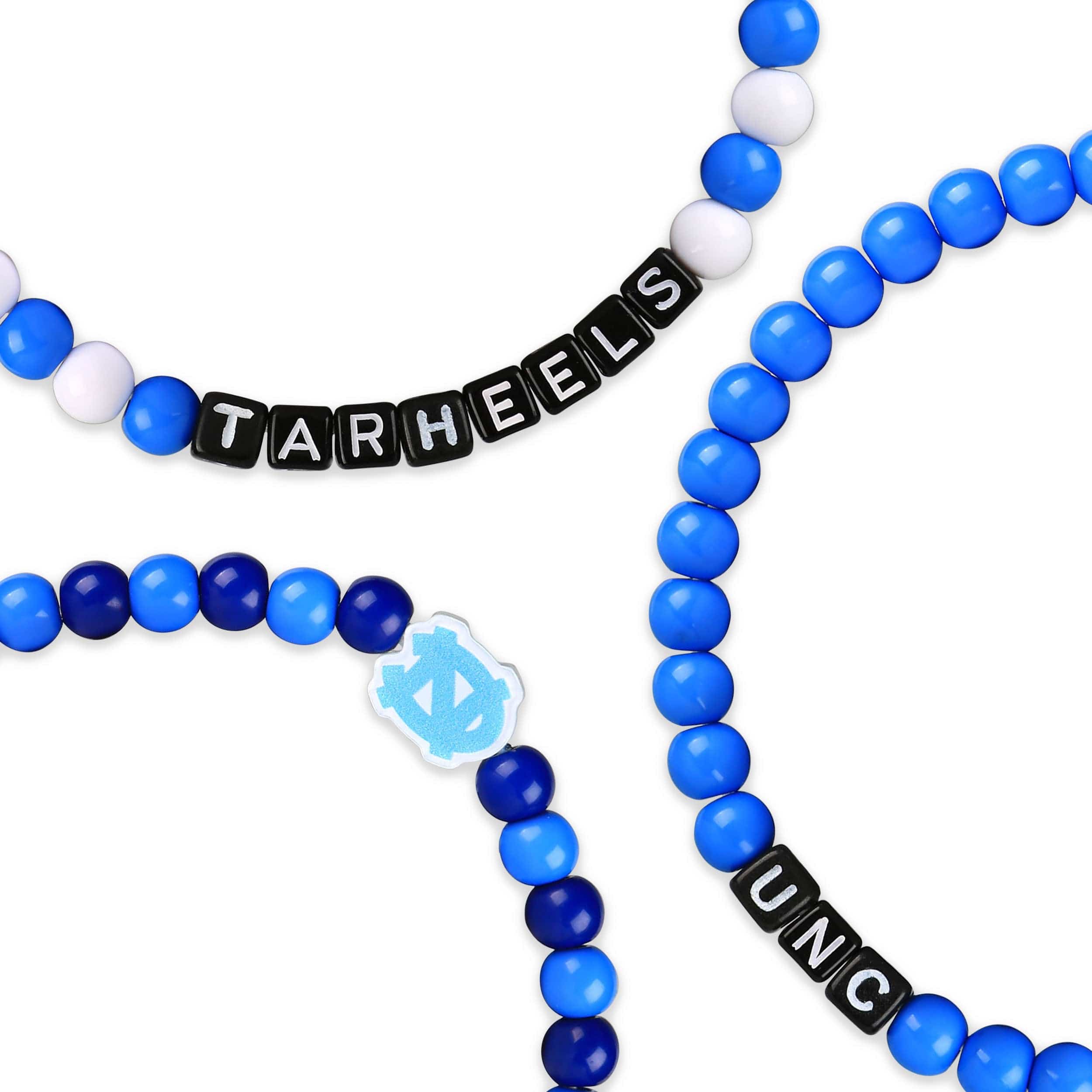 North Carolina Tar Heels NCAA 3 Pack Beaded Friendship Bracelet - Image 2