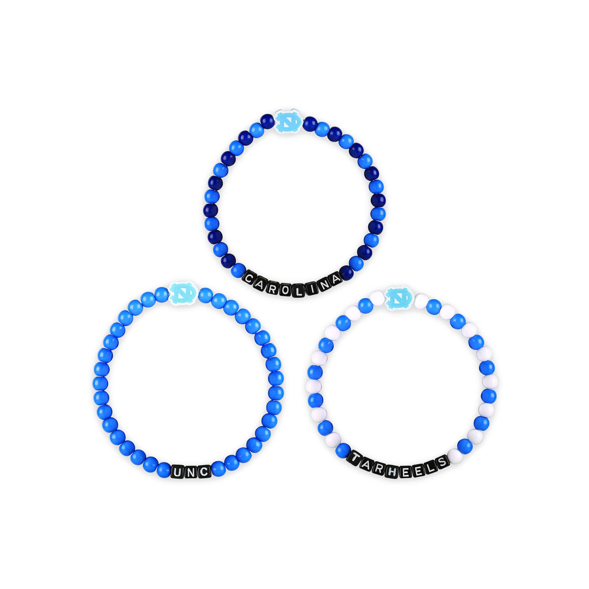 North Carolina Tar Heels NCAA 3 Pack Beaded Friendship Bracelet - Image 3