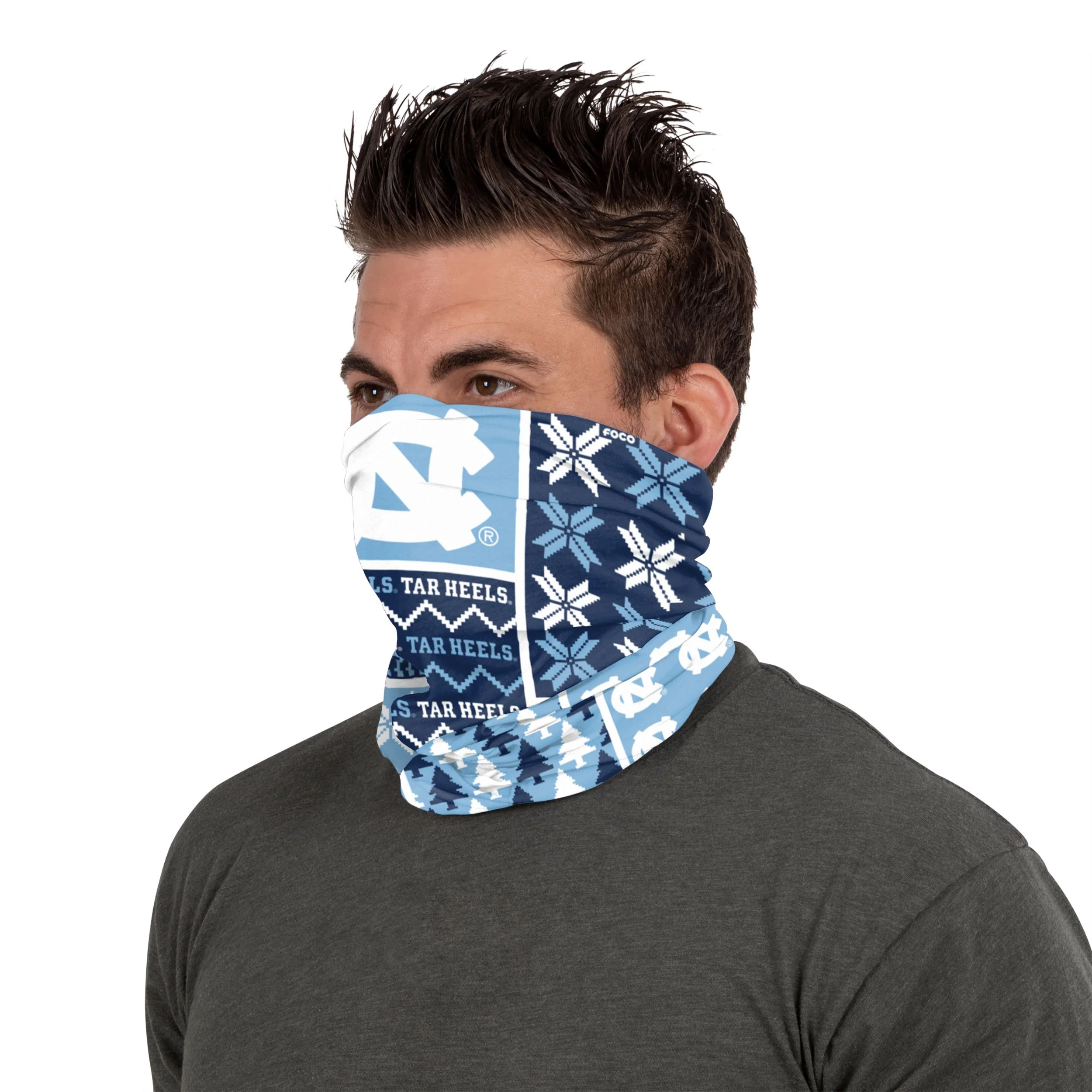 North Carolina Tar Heels NCAA Busy Block Gaiter Scarf - Image 4