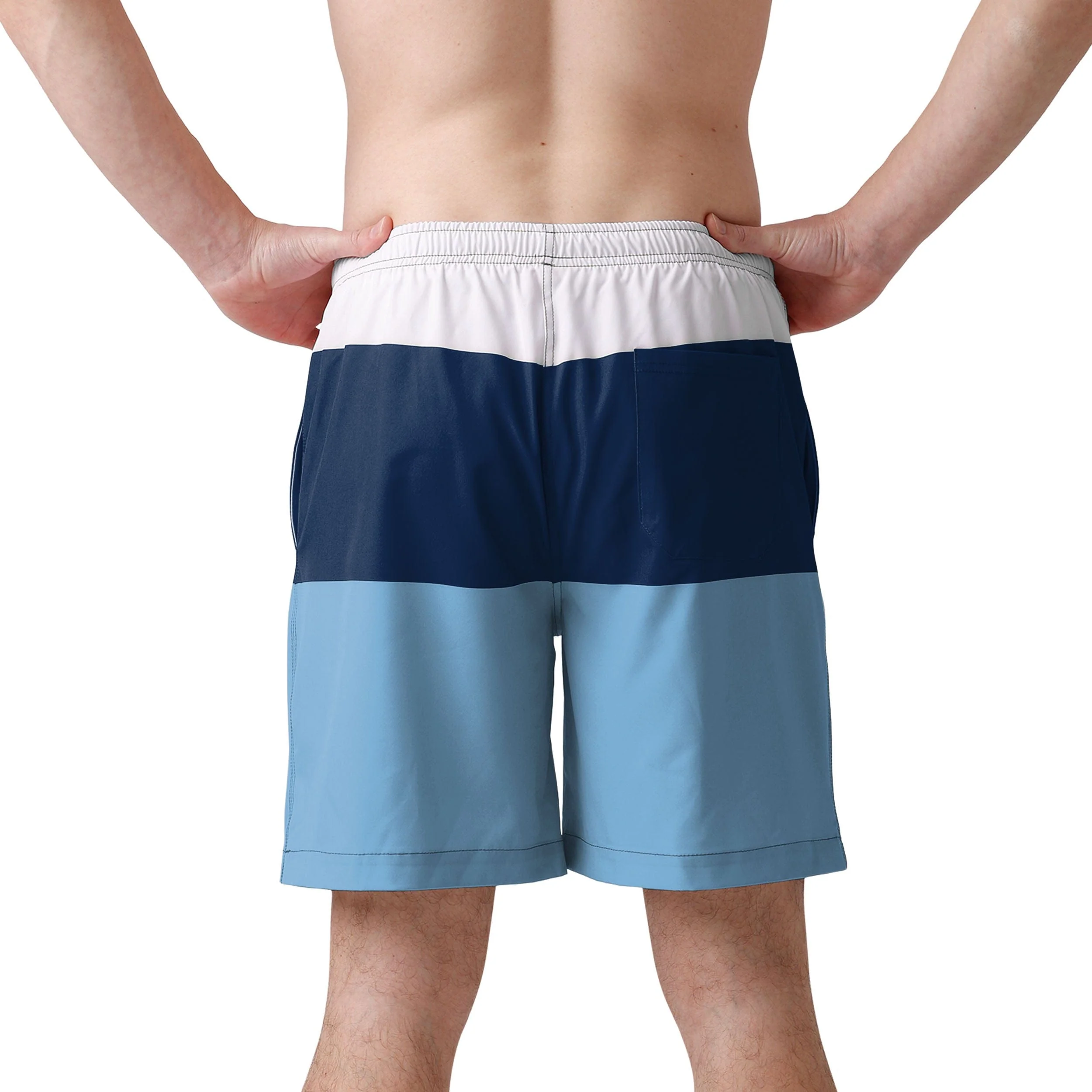 North Carolina Tar Heels NCAA Mens 3 Stripe Big Logo Swimming Trunks - Image 3