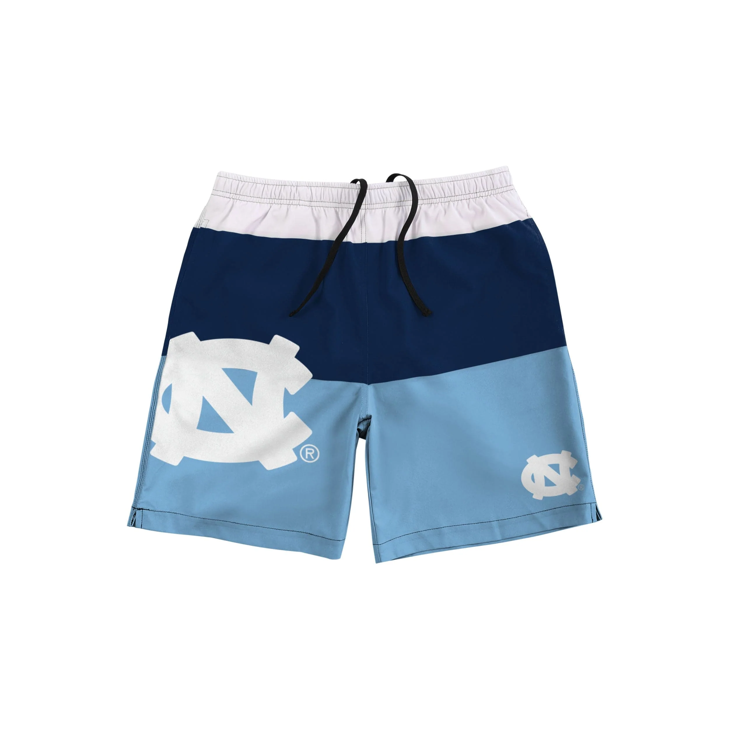 North Carolina Tar Heels NCAA Mens 3 Stripe Big Logo Swimming Trunks - Image 4