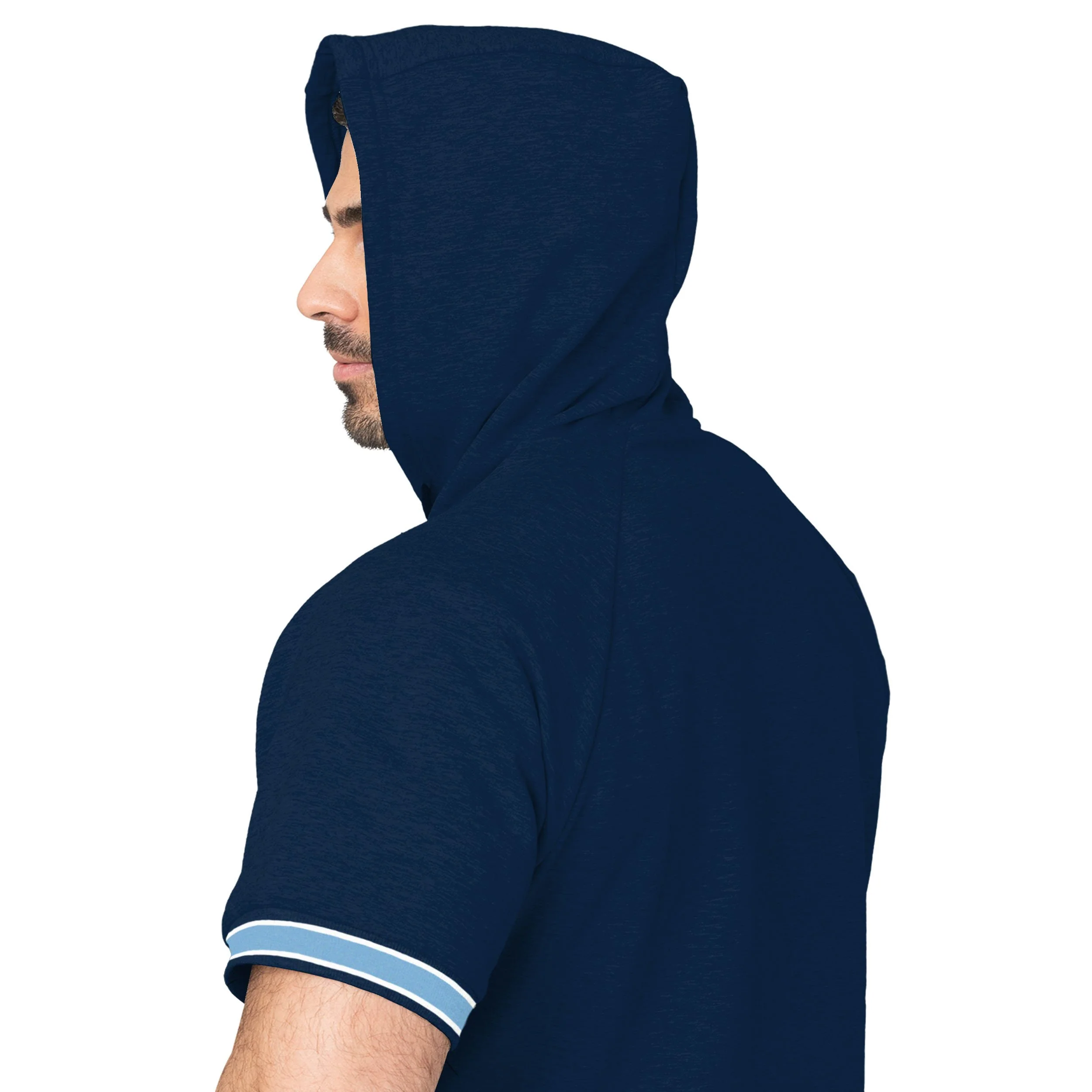 North Carolina Tar Heels NCAA Mens Short Sleeve Hoodie - Image 2